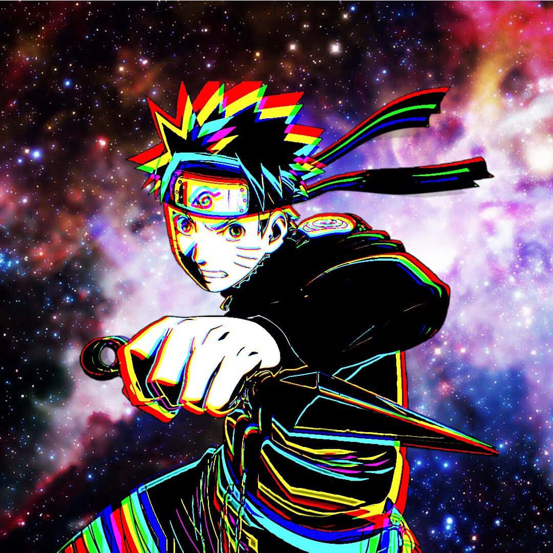 Dope Naruto Glitch Art Ontwerp Muurpapier