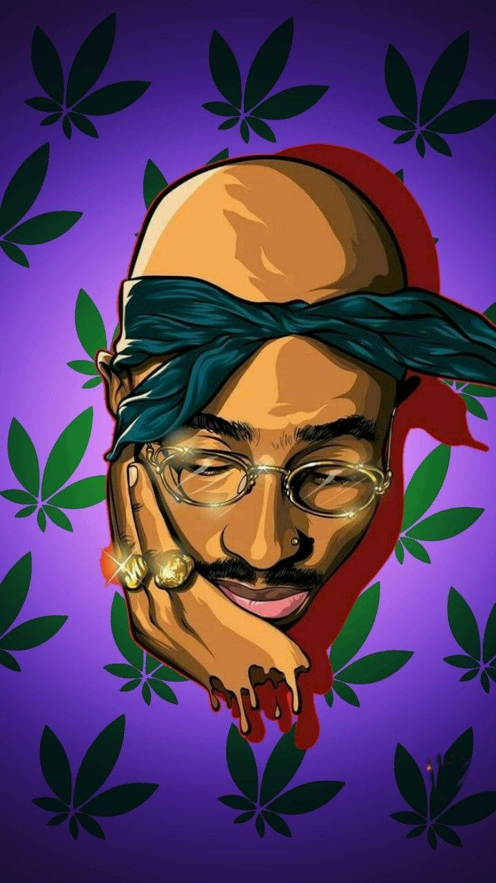 Dope Tupac iPhone-skermbewaarder Muurpapier