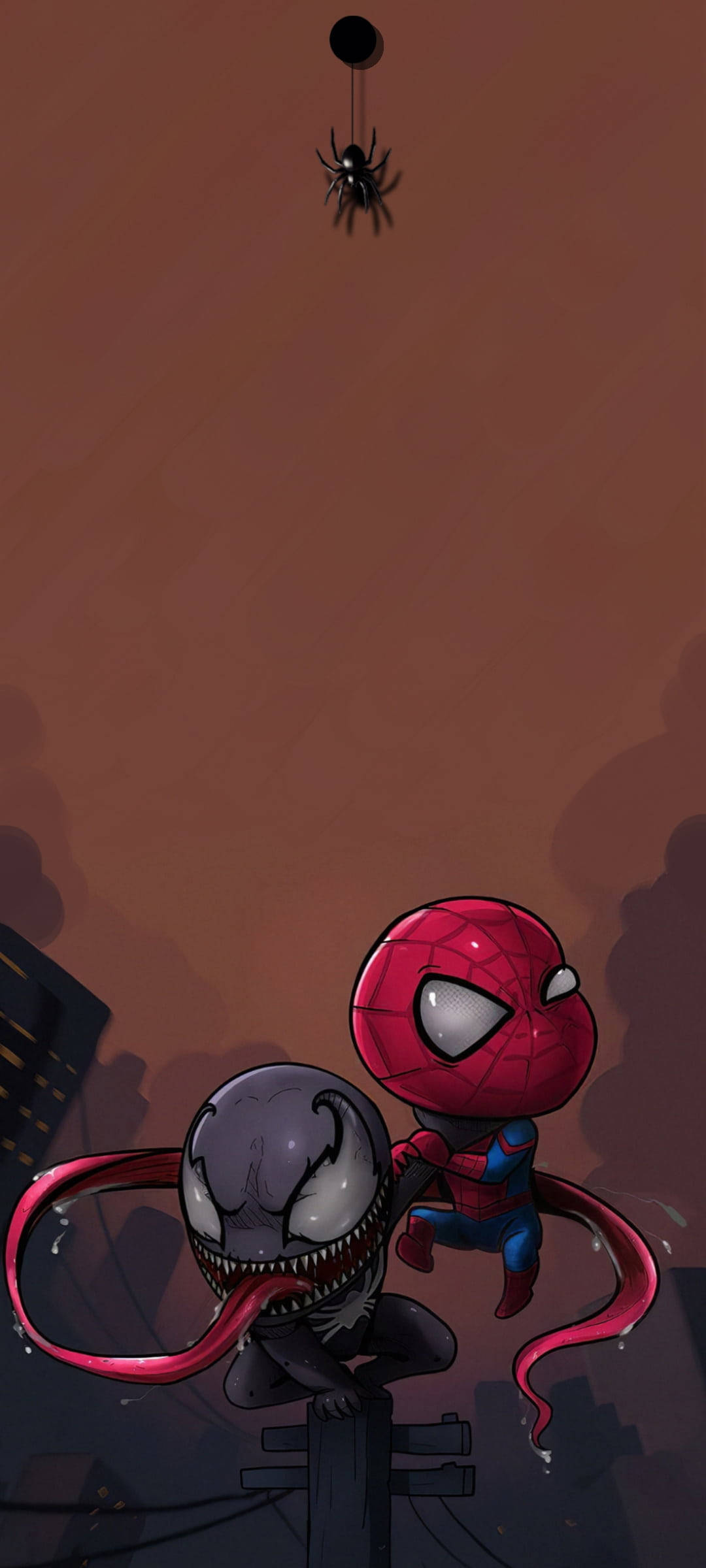 Dot Notch Venom en Spider-Man Muurpapier