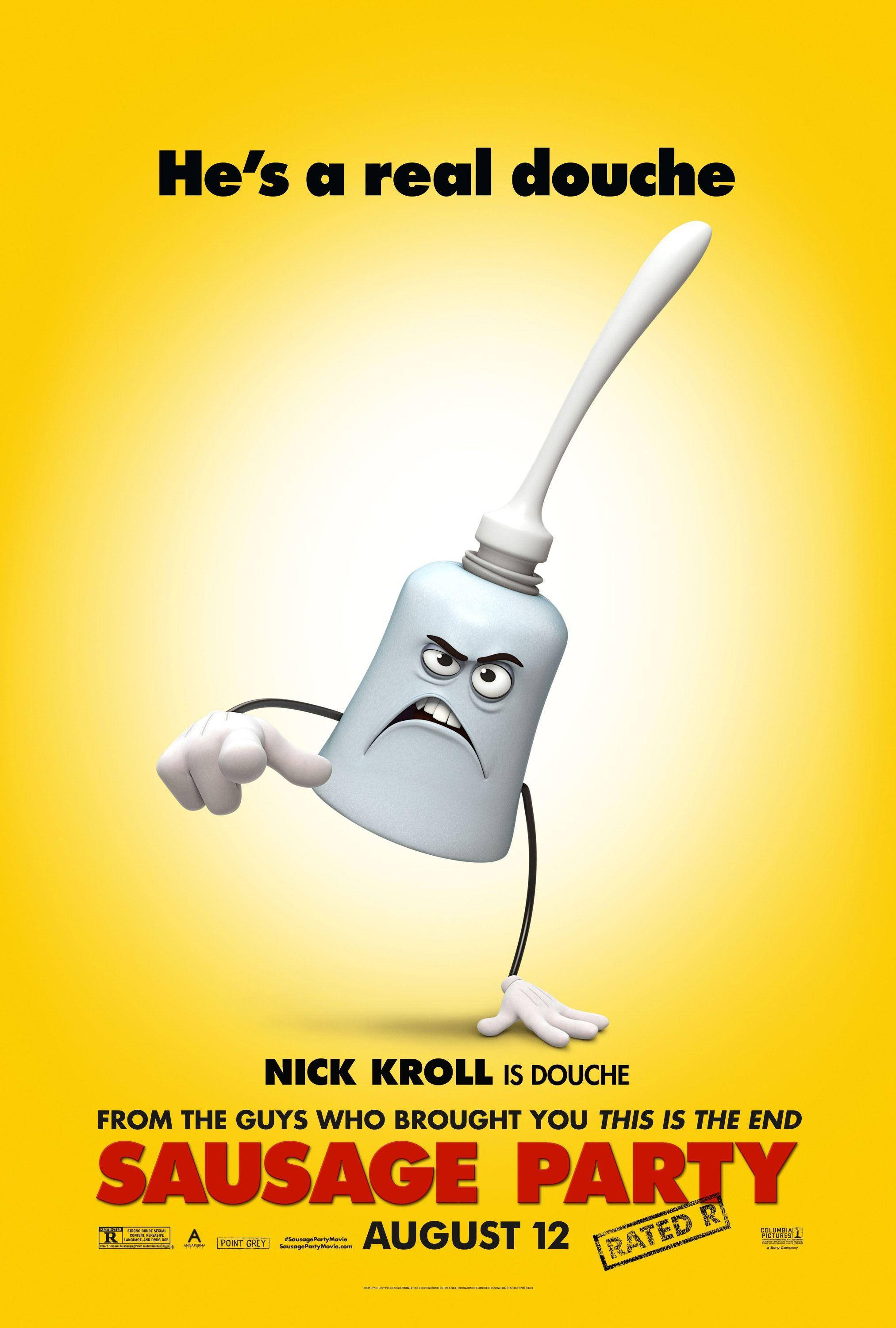 Douche Sausage Party-plakkaat Muurpapier