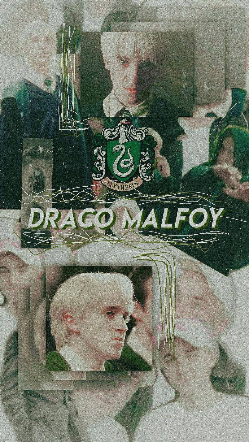 Draco Malfoy Lig Groen Estetika Muurpapier