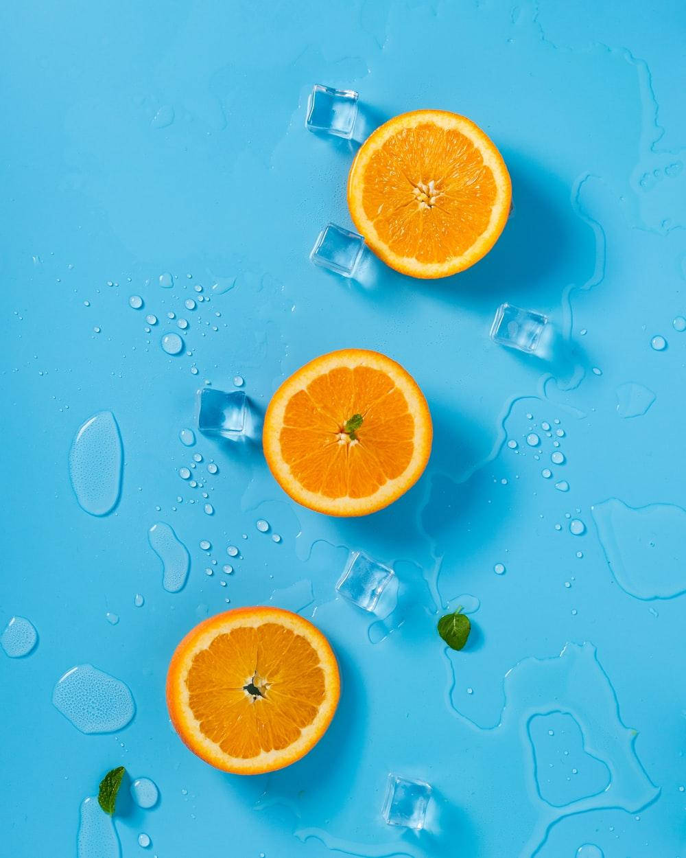 Drie Pastel Oranje Estetika Muurpapier