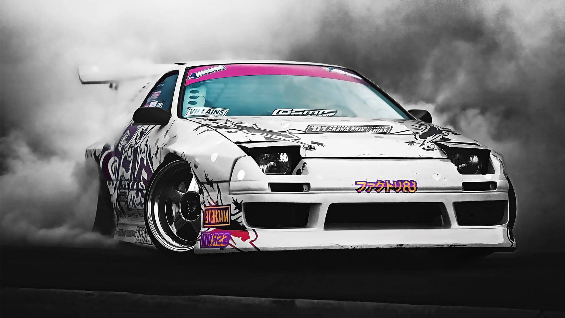 Driftkar Japannese Sportmotor Muurpapier