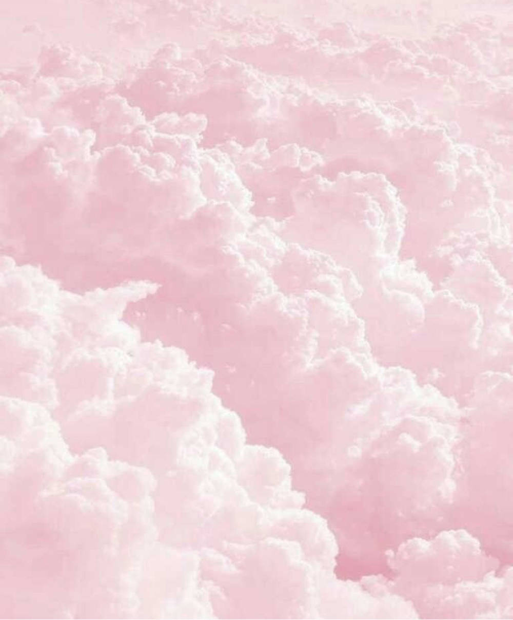 Dromerige Pastel iPad-agtergrond met Dik Pienk Wolke