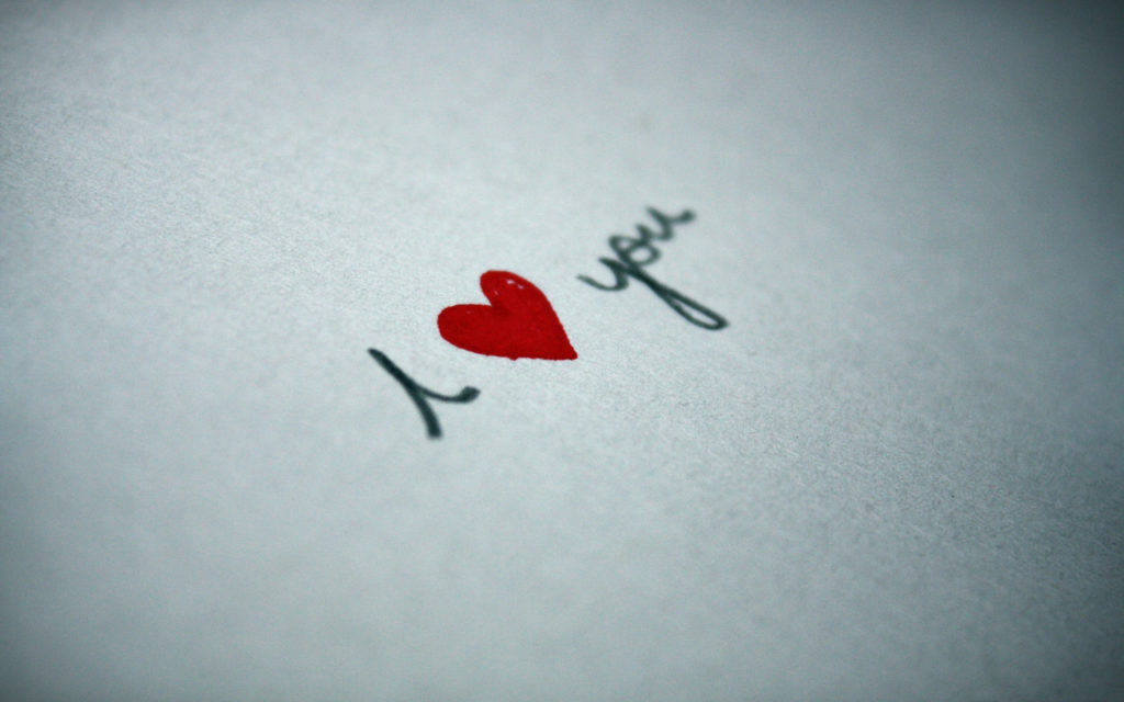 Druk jou diepste liefde uit met 'n hartlike boodskap. Muurpapier