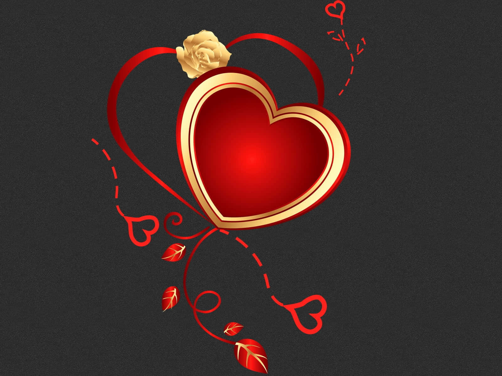 Druk jou liefde uit met 'n pragtige hart-estetika Muurpapier
