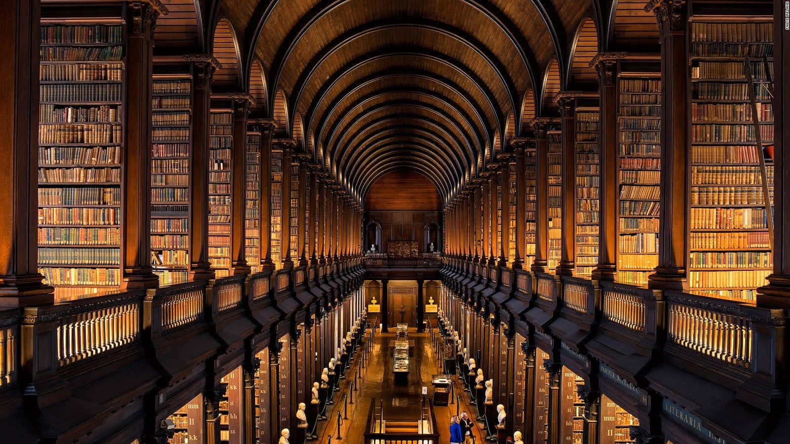 Dublin Ou Biblioteek Agtergrond Muurpapier
