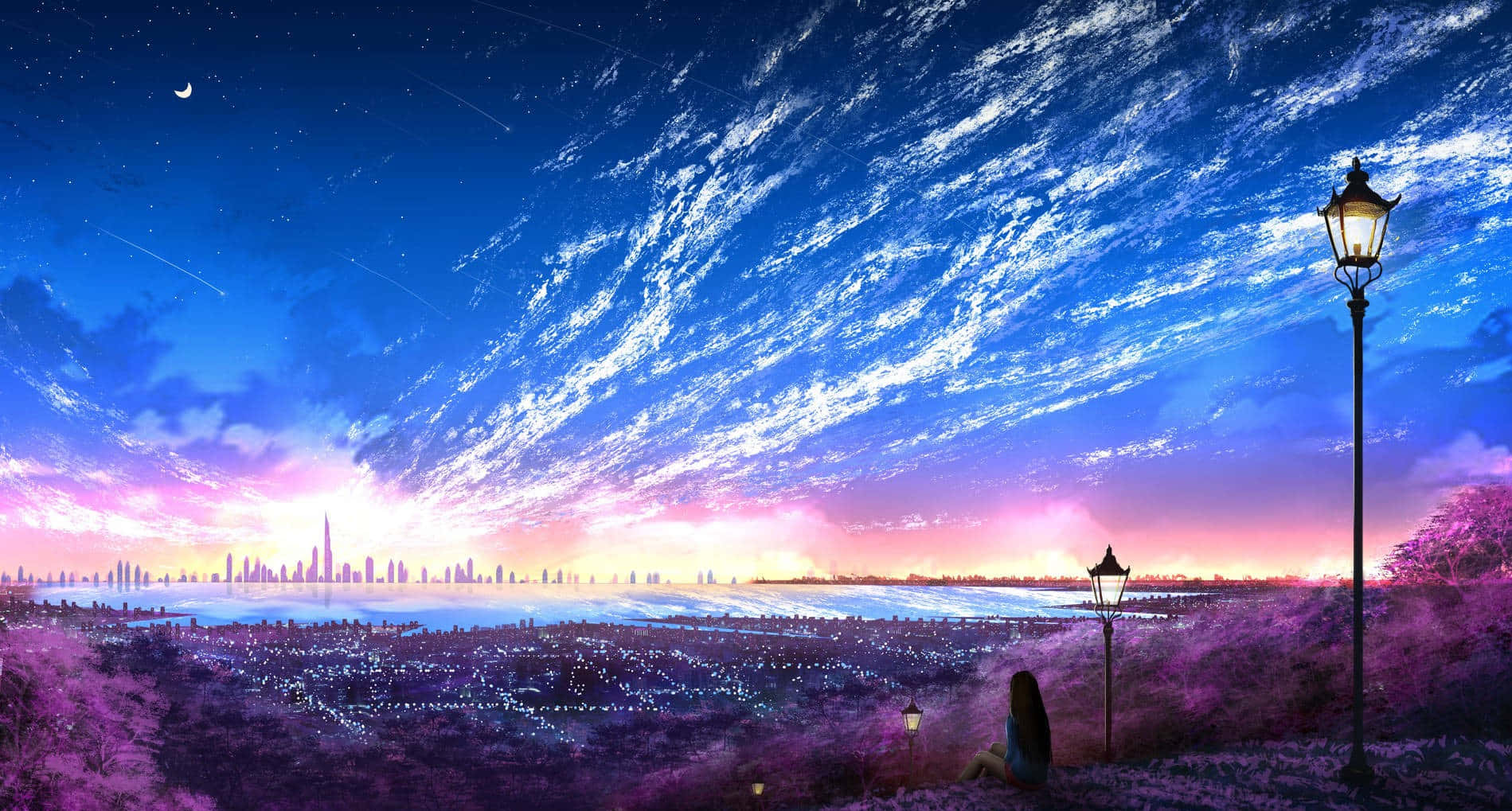 Duik in die Betowerende Wêreld van Pers Anime Muurpapier