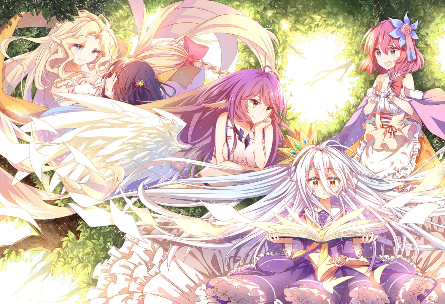 Duik in die betowerende wêreld van No Game No Life Muurpapier