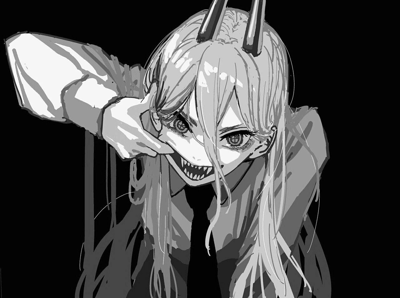 Duivelse Meisie Edgy Anime Profielfoto Muurpapier