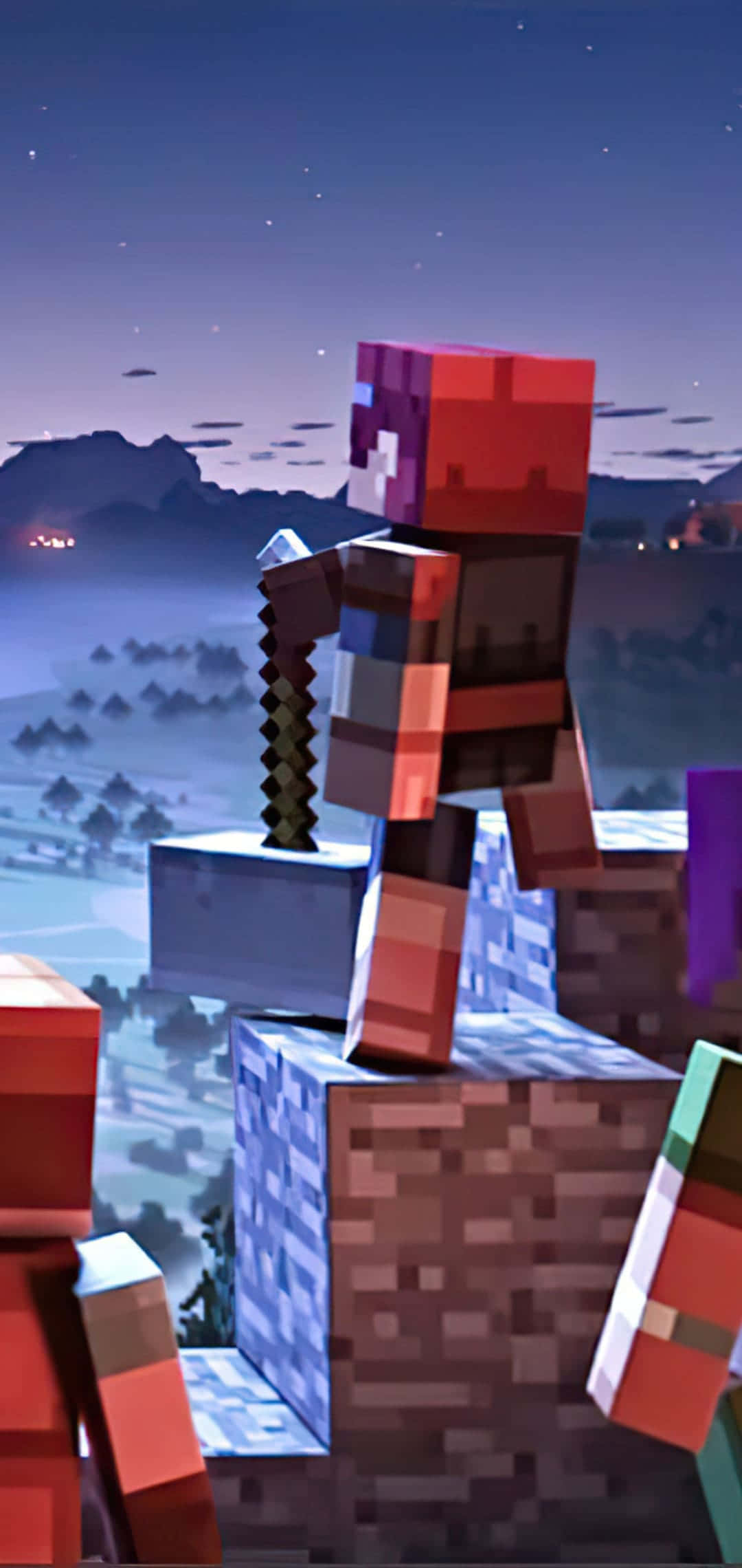 Dungeons Held Pixel 3 Minecraft Agtergrond Muurpapier