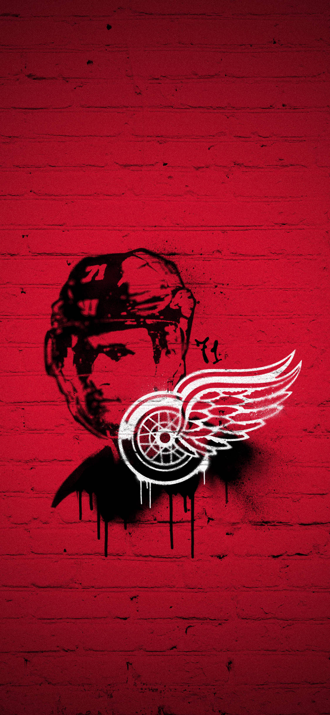 Dylan Larkin van Detroit Red Wings Muurpapier