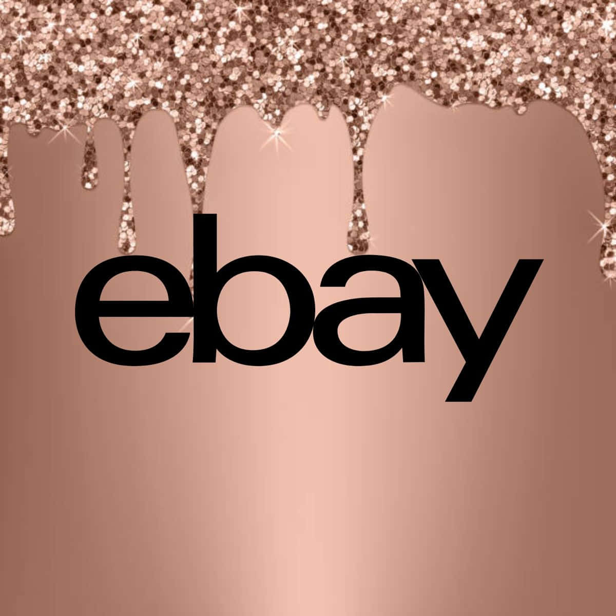 eBay UK-logo in roosgoud Muurpapier
