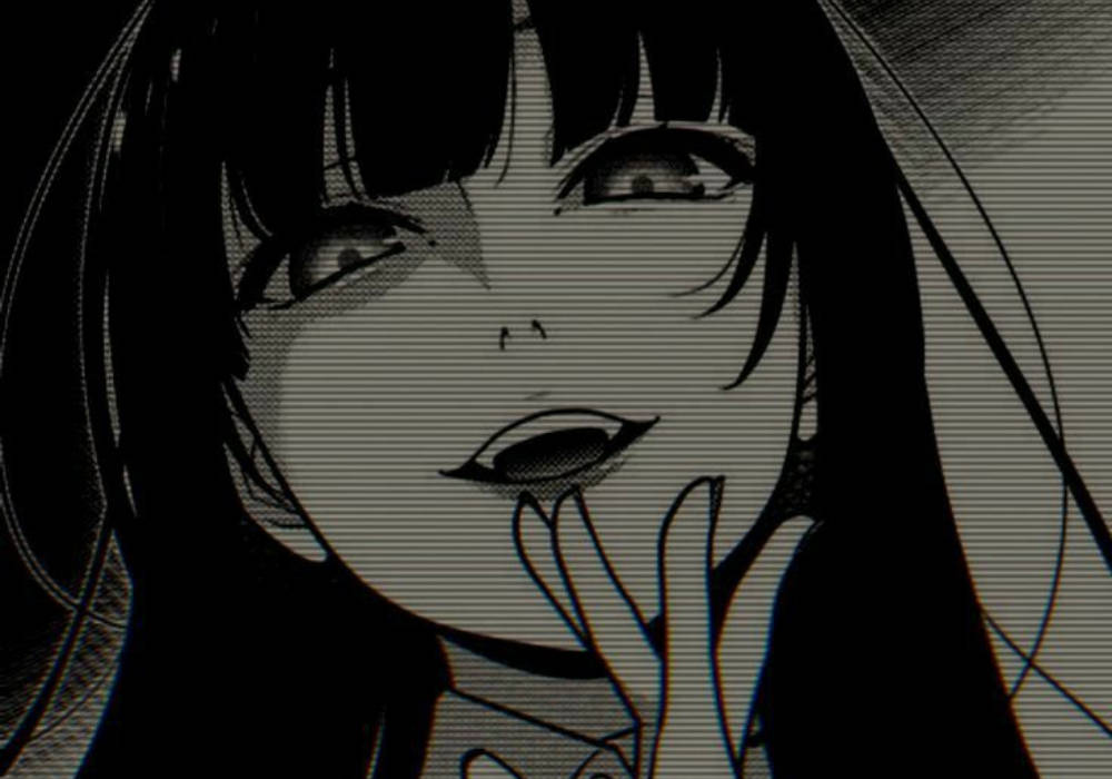 Edgy Anime Profielfoto Yumeko Jabami Muurpapier