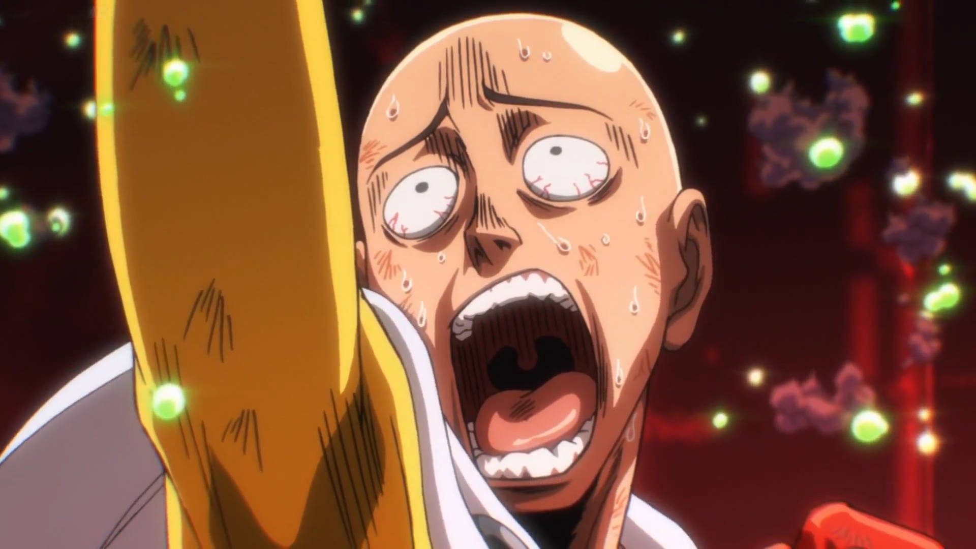 Een Punch Man Saitama Snaaks Anime Muurpapier