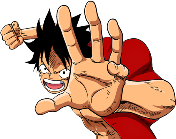 Een Stuk Luffy Rek Aksie Muurpapier