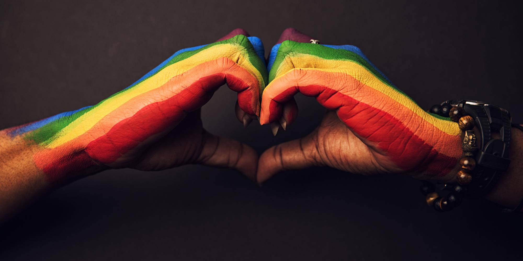 Eenheid Hand Hart Ondersteun Liefde Is Liefde Muurpapier