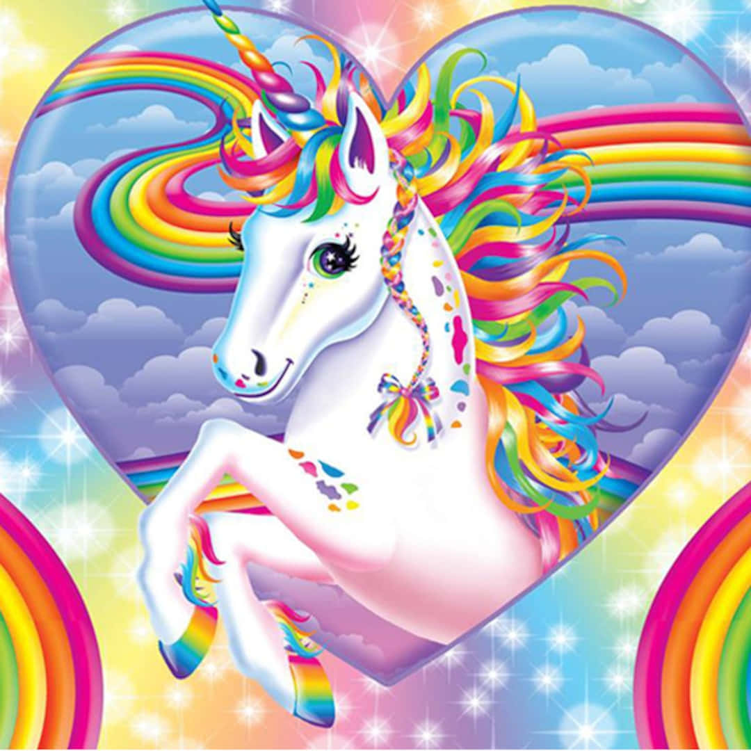 Eenhoorn van Lisa Frank Prent Muurpapier