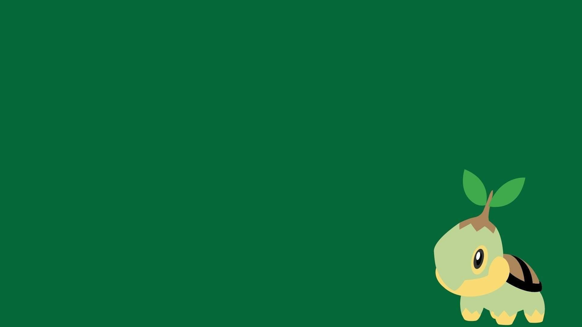 Eenogige oulike groen skilpad Muurpapier