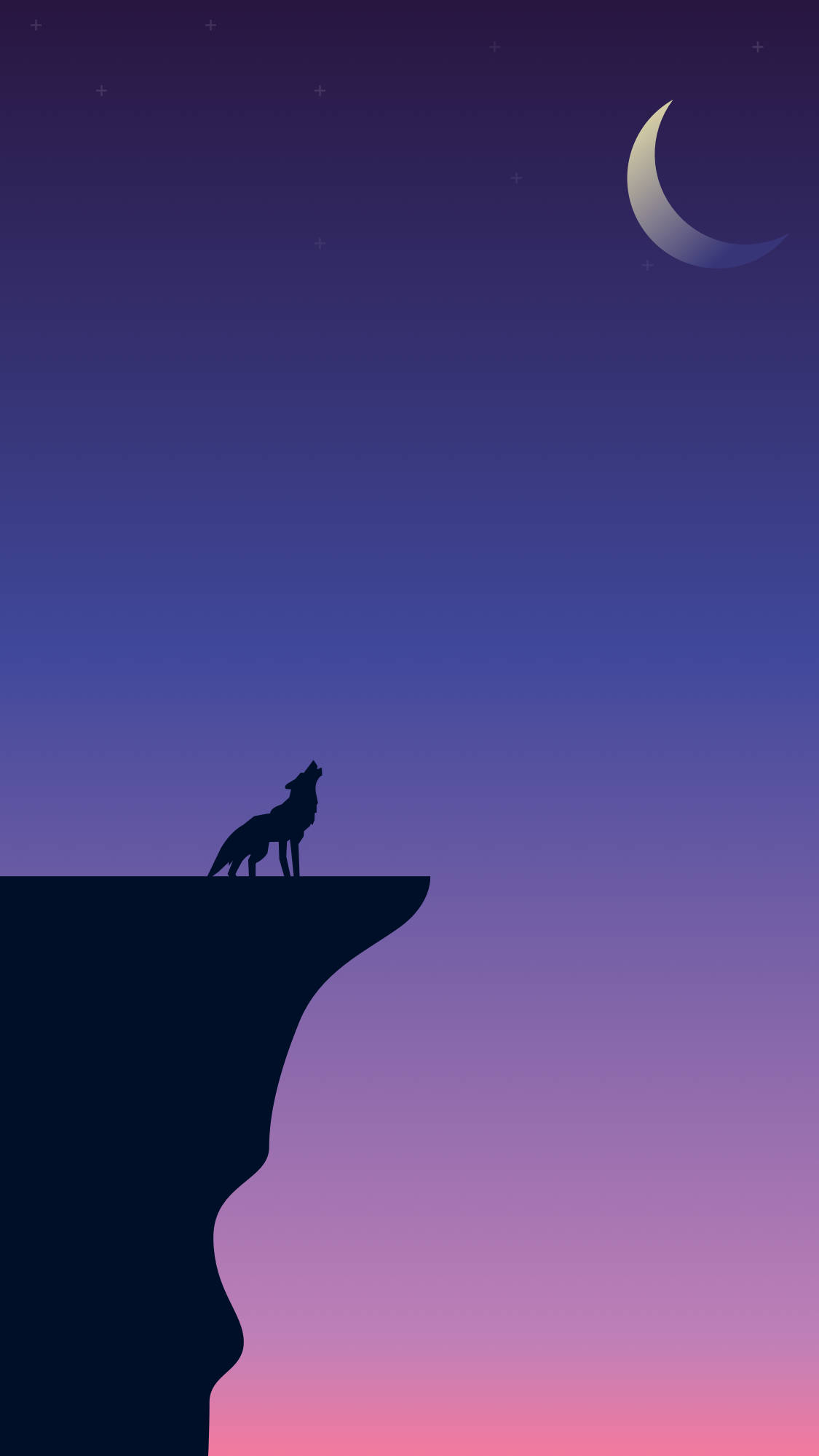 Eensame Wolf Estetika iPhone 11 Muurpapier
