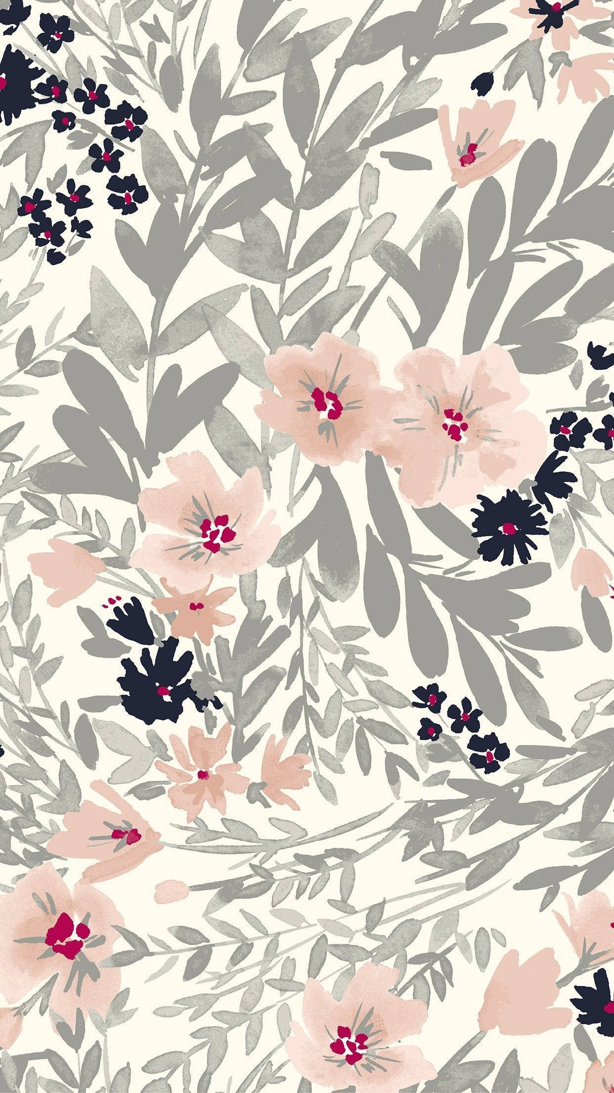 Eenvoudige Boho Blom Muurpapier