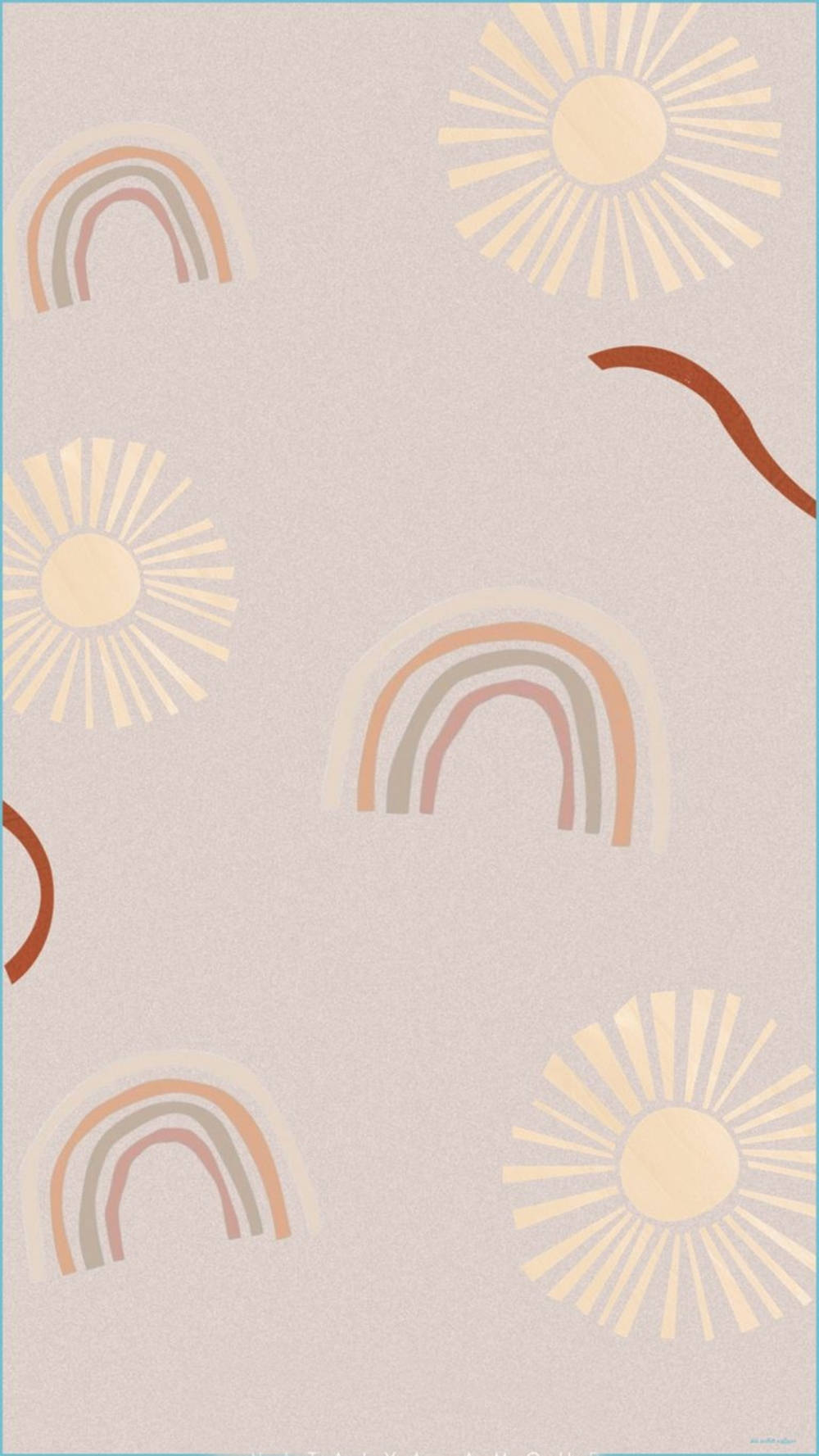 Eenvoudige Boho-estetiek Muurpapier