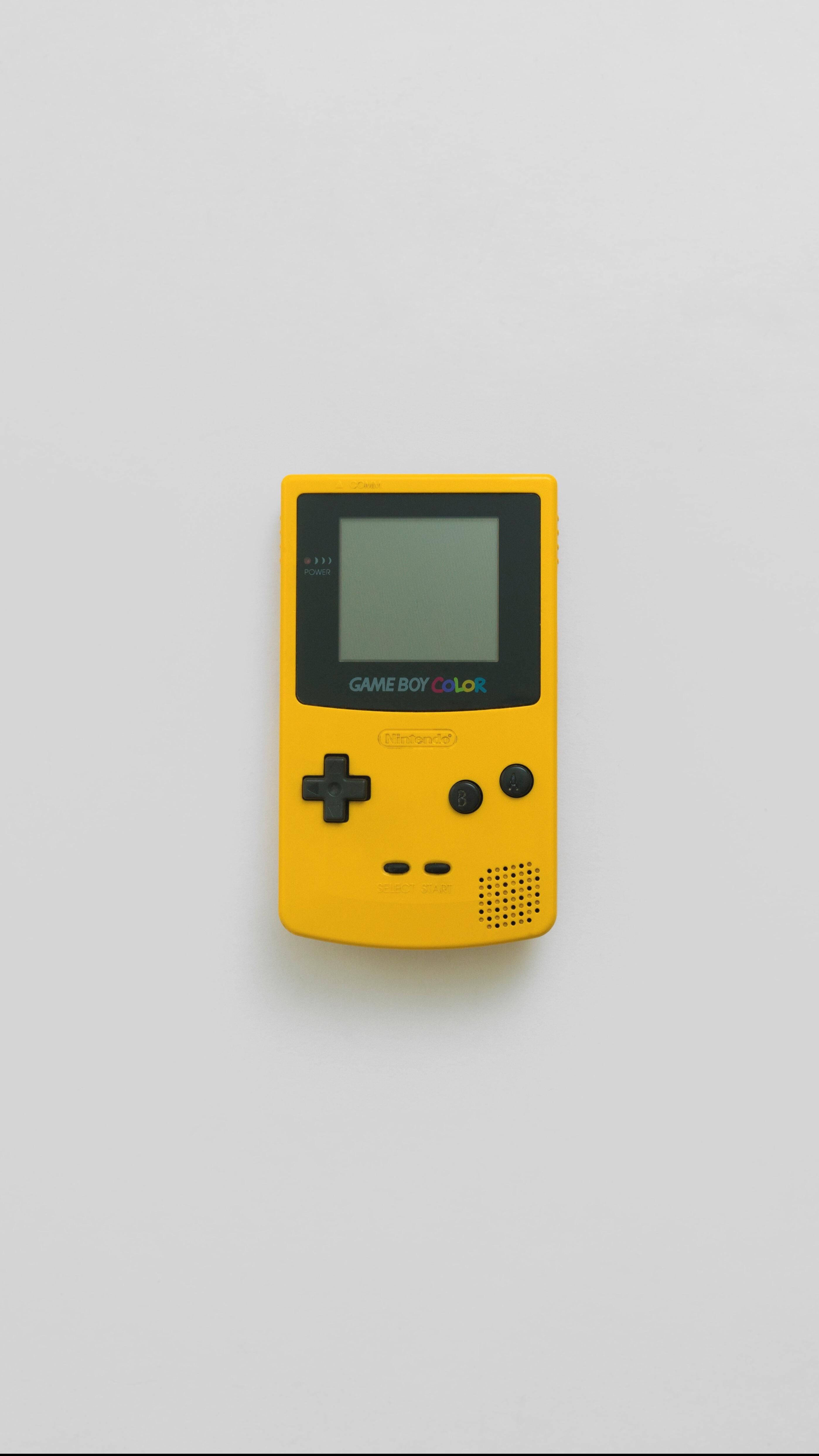 Eenvoudige Geel Game Boy Color Muurpapier