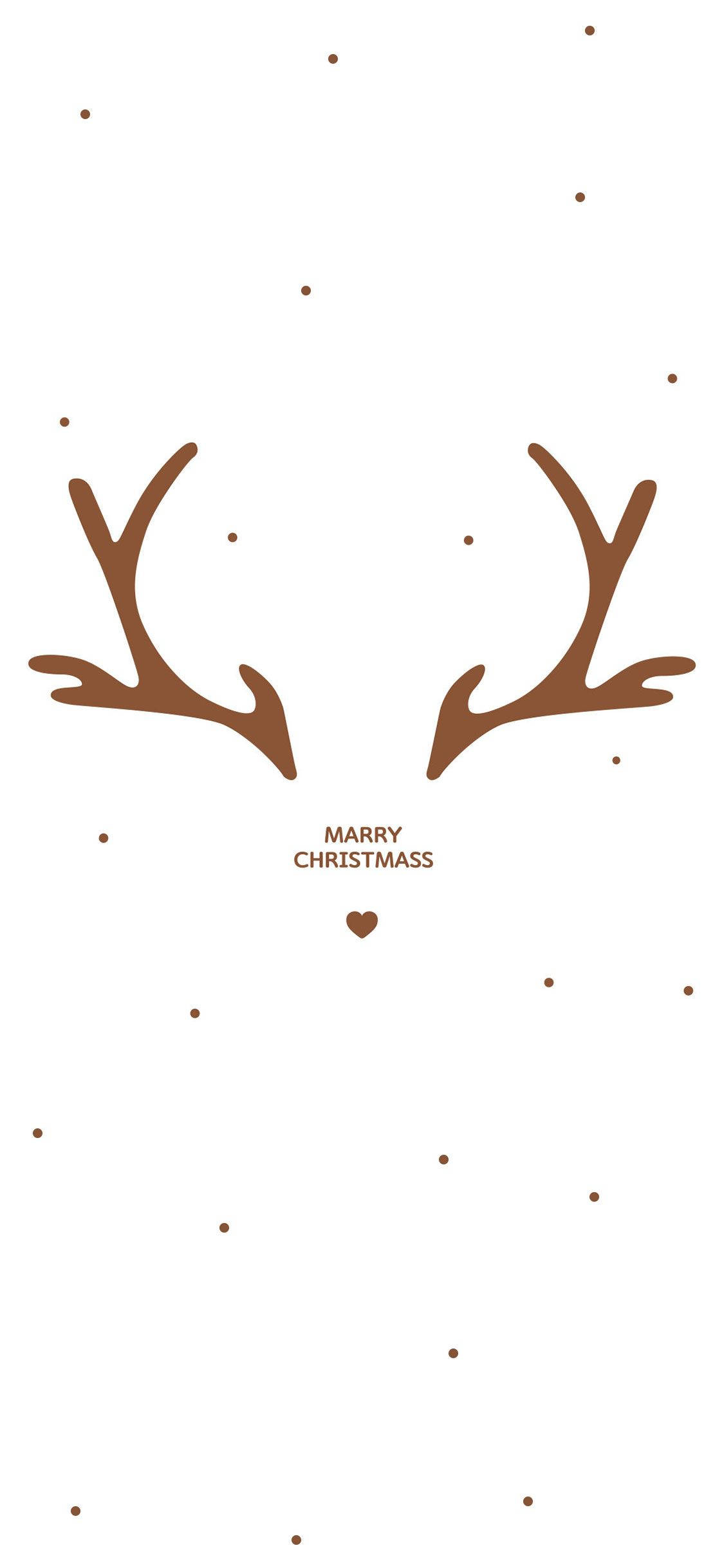 Eenvoudige Oulike Kersfees iPhone Marry Christmass Muurpapier