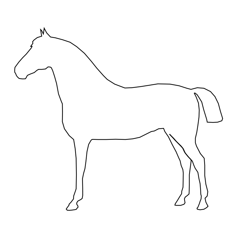 Eenvoudige Perd Lyn Tekening Muurpapier
