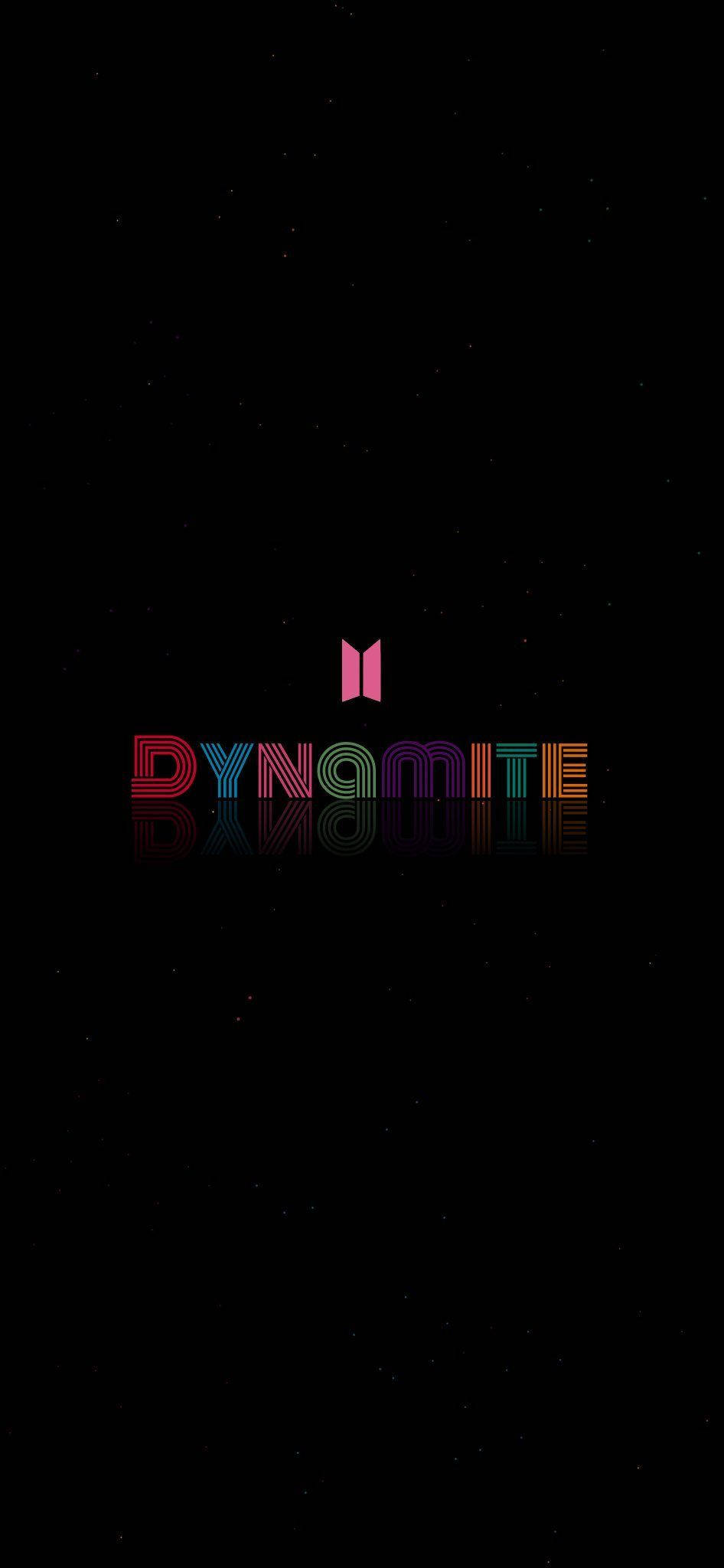 Eenvoudige Swart BTS Dynamite-logo Muurpapier