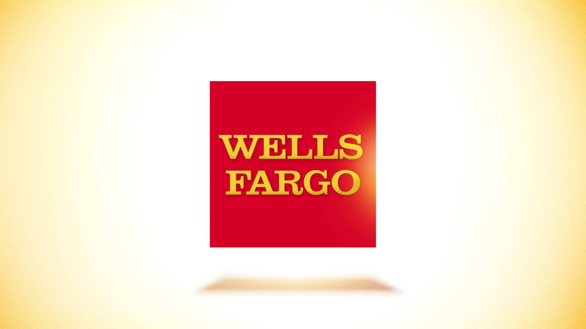 Eenvoudige Wells Fargo Geel Gradiënt Muurpapier