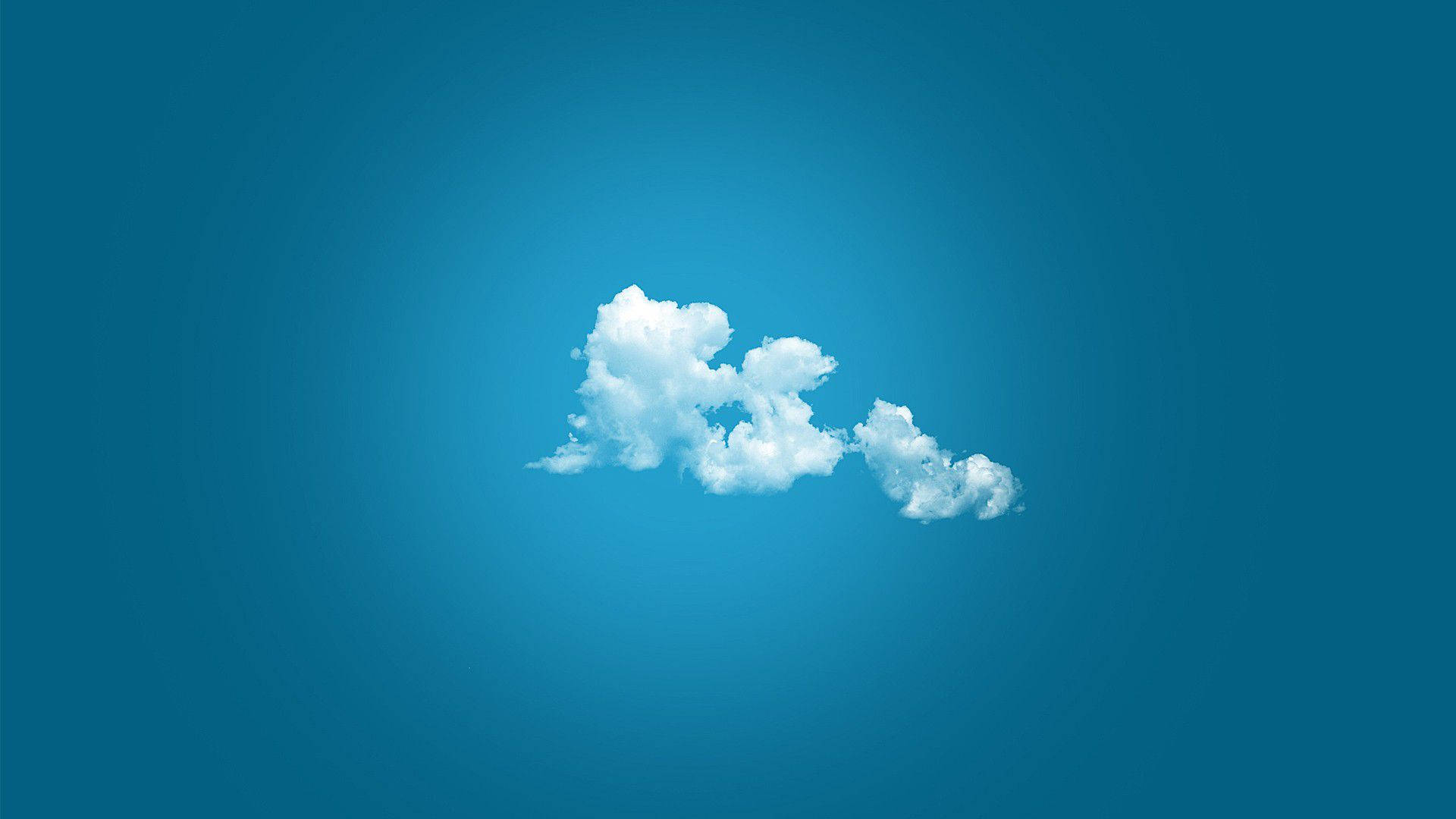 Eenvoudige wolke in 'n perfekte blou lug Muurpapier