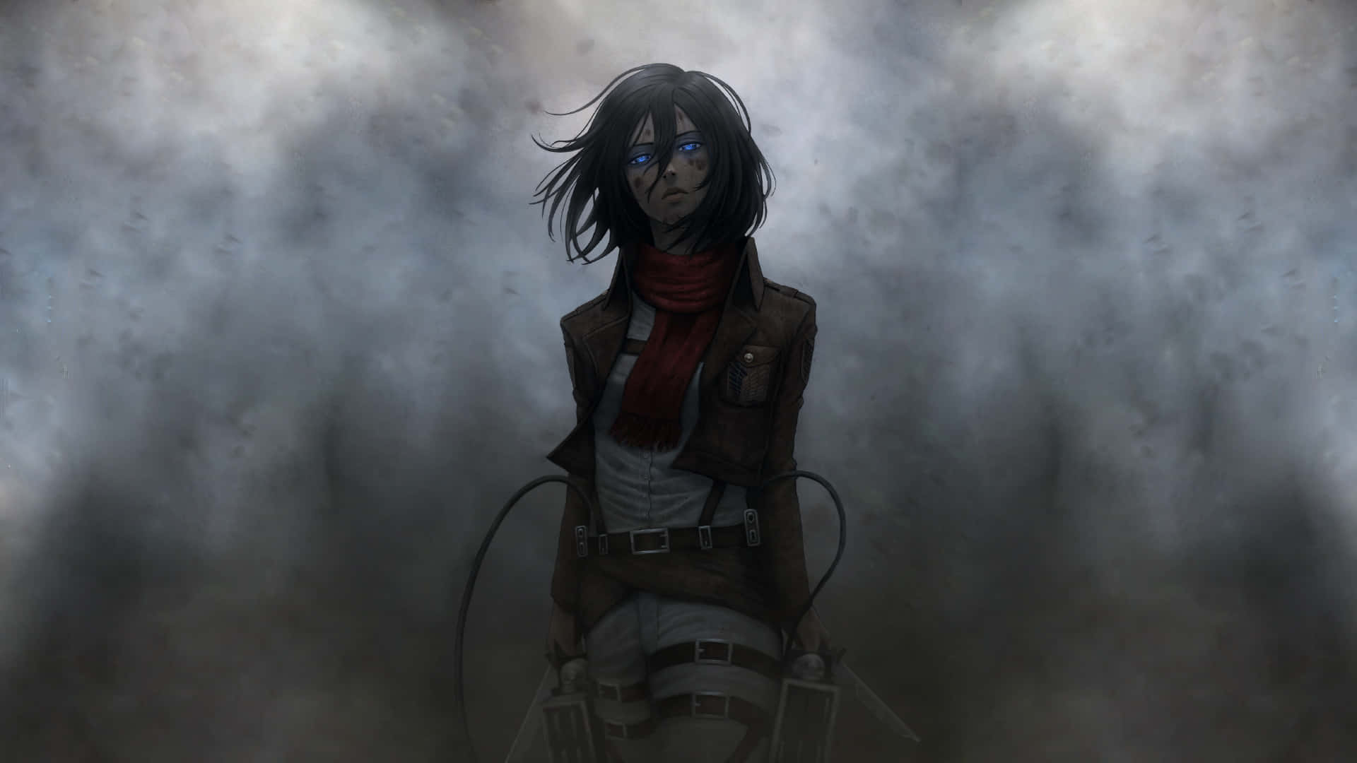 Eerie Mikasa-profielfoto Muurpapier