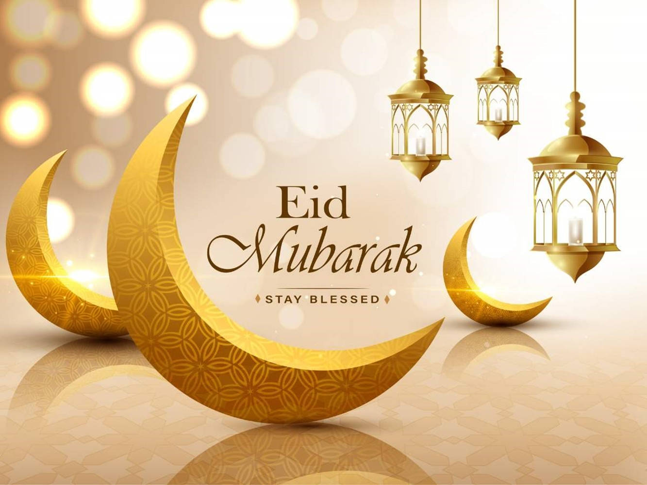 Eid-Ul-Adha Mubarak Maanvertonings Muurpapier