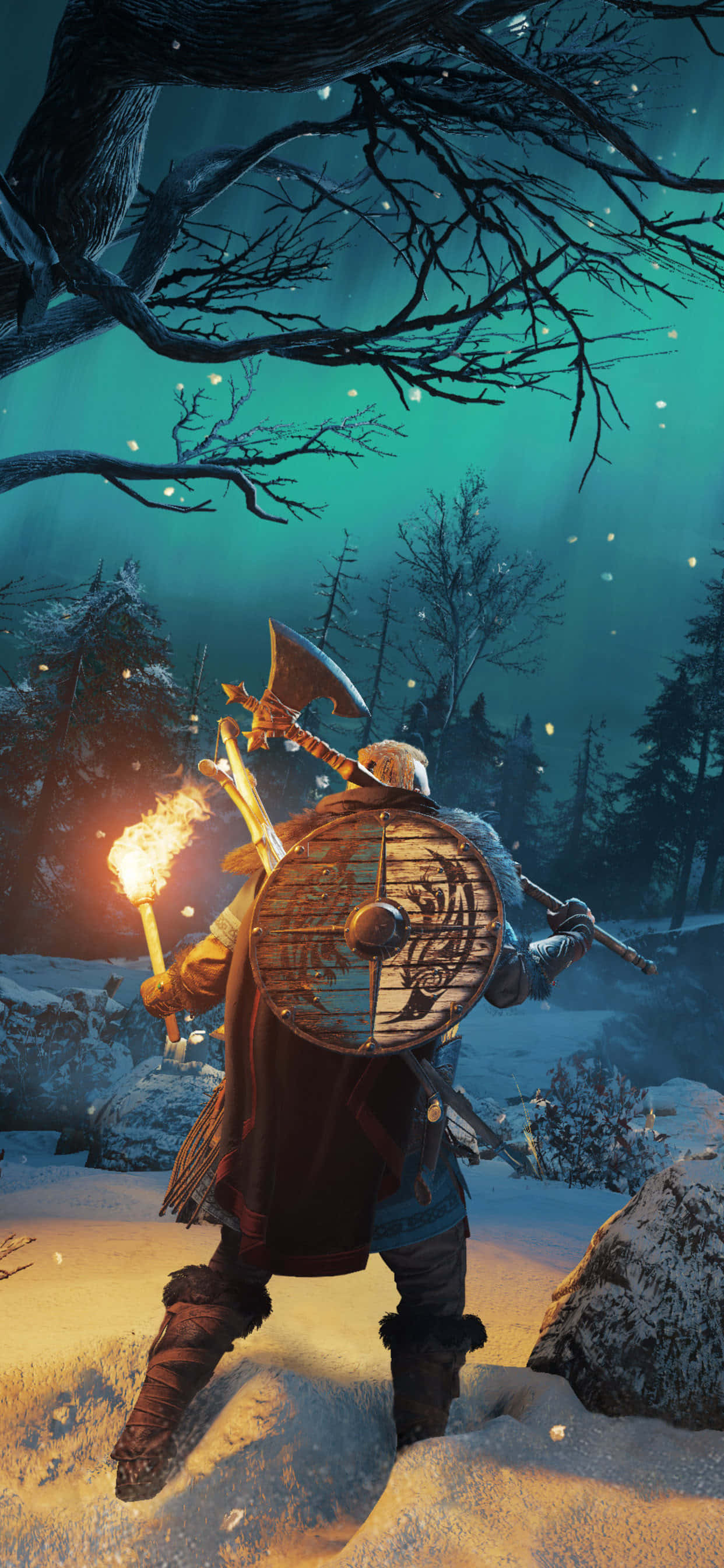 Eivor Byl iPhone Xs Max Assassin's Creed Valhalla Agtergrond Muurpapier