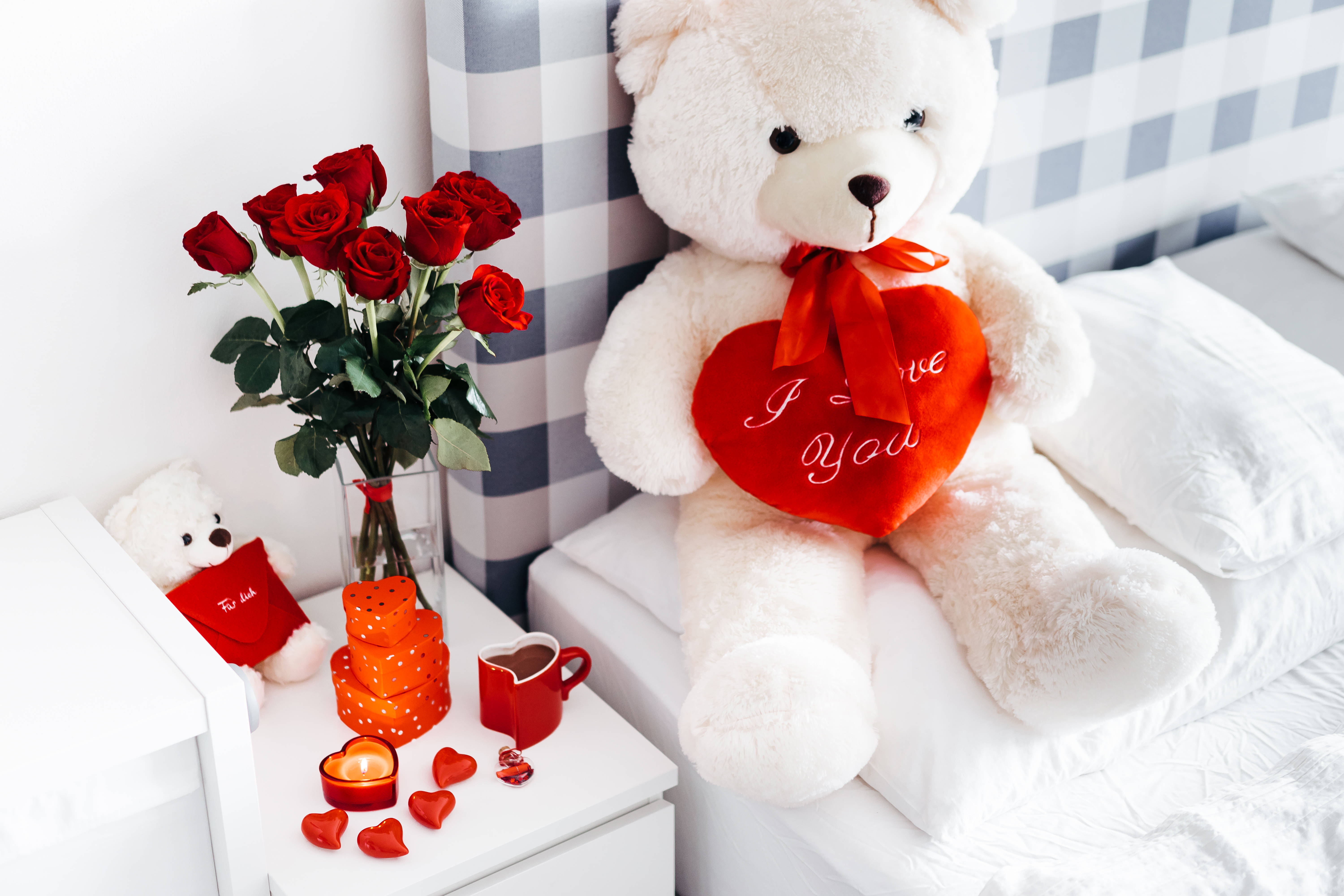 Ek is Baie Lief vir Jou Teddybeer Muurpapier