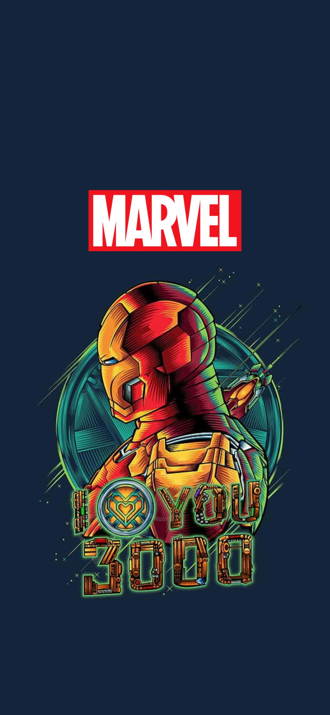 Ek Lief Jou 3000 Iron Man iPhone XS Marvel Agtergrond Muurpapier