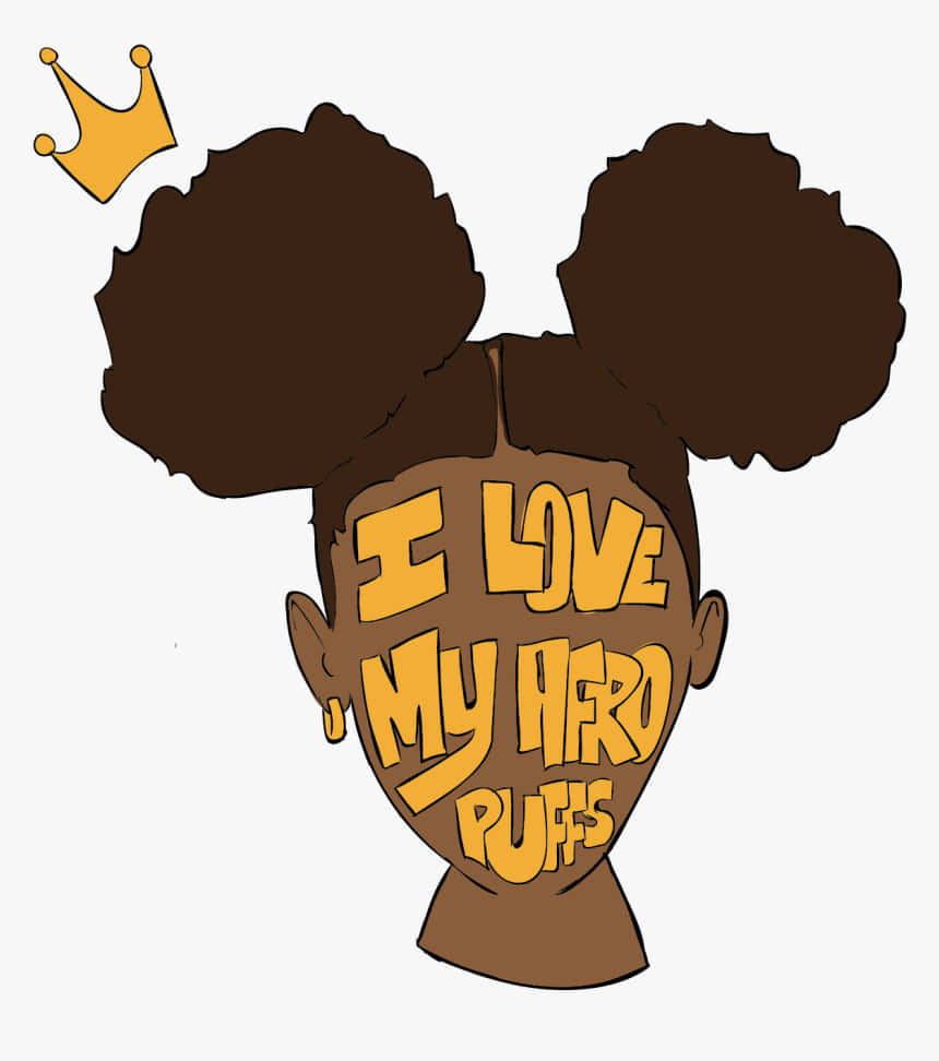Ek Lief PFP Afro Puffs Muurpapier