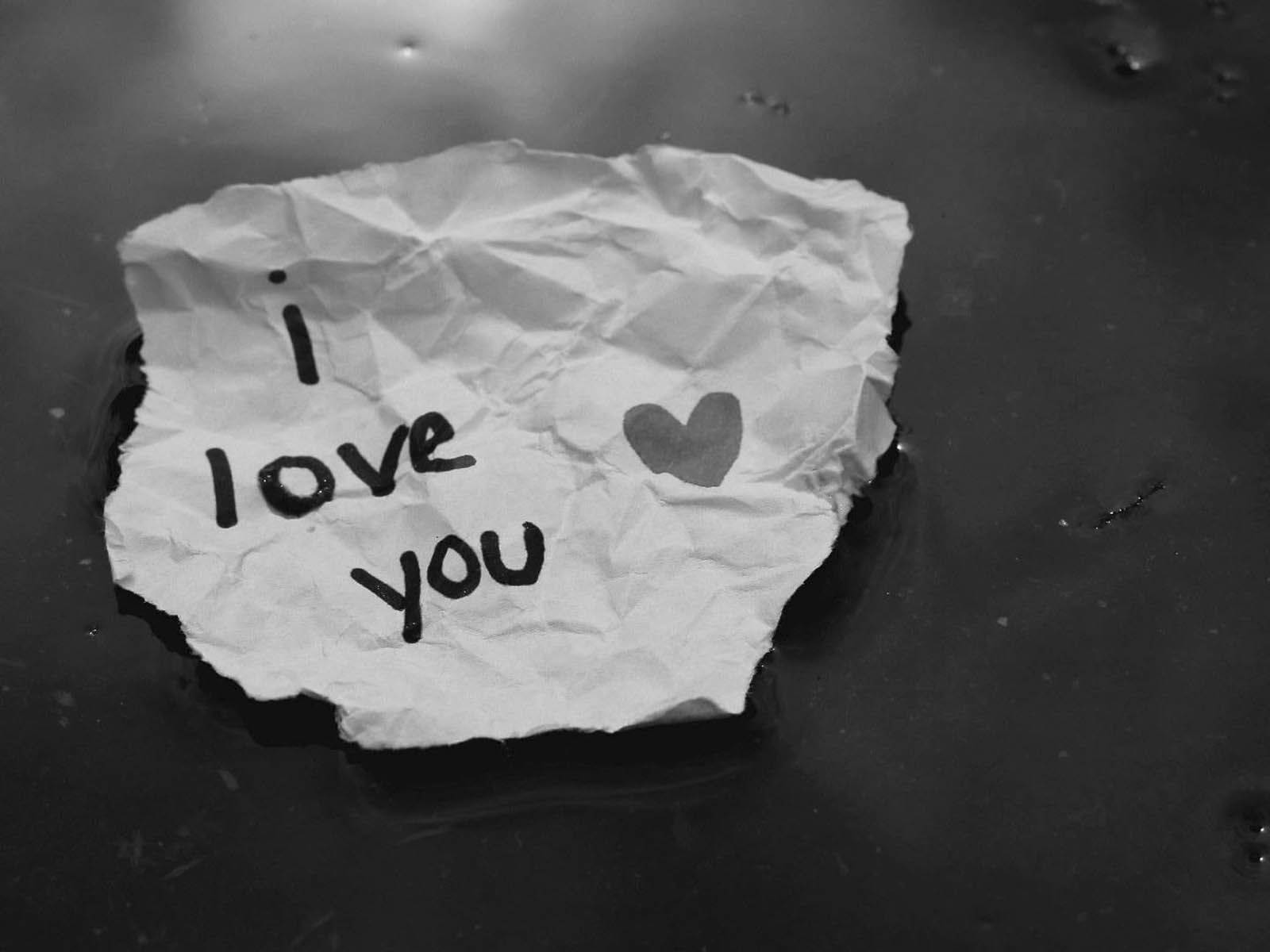 Ek Lief Swart en Wit Nota Muurpapier