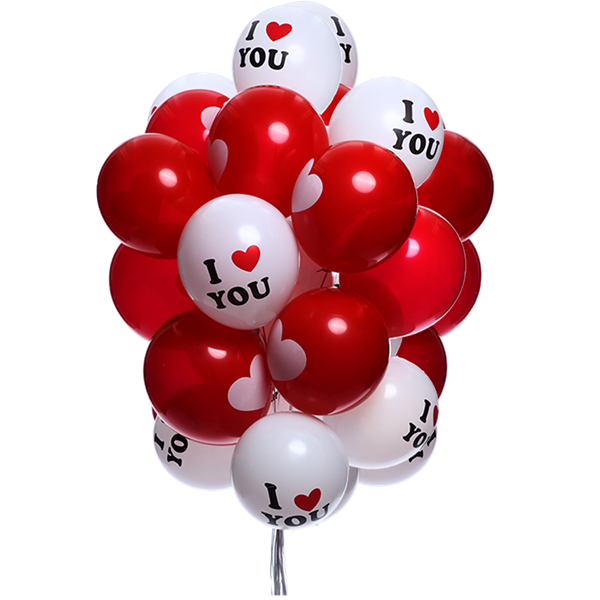 Ek Lief Vir Jou Ballonbossie Muurpapier