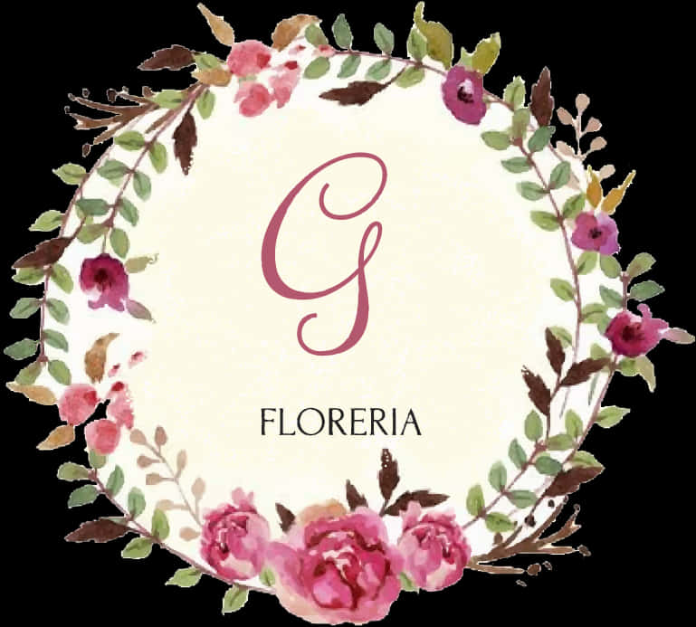 Elegante Blomlogo Ontwerp Muurpapier