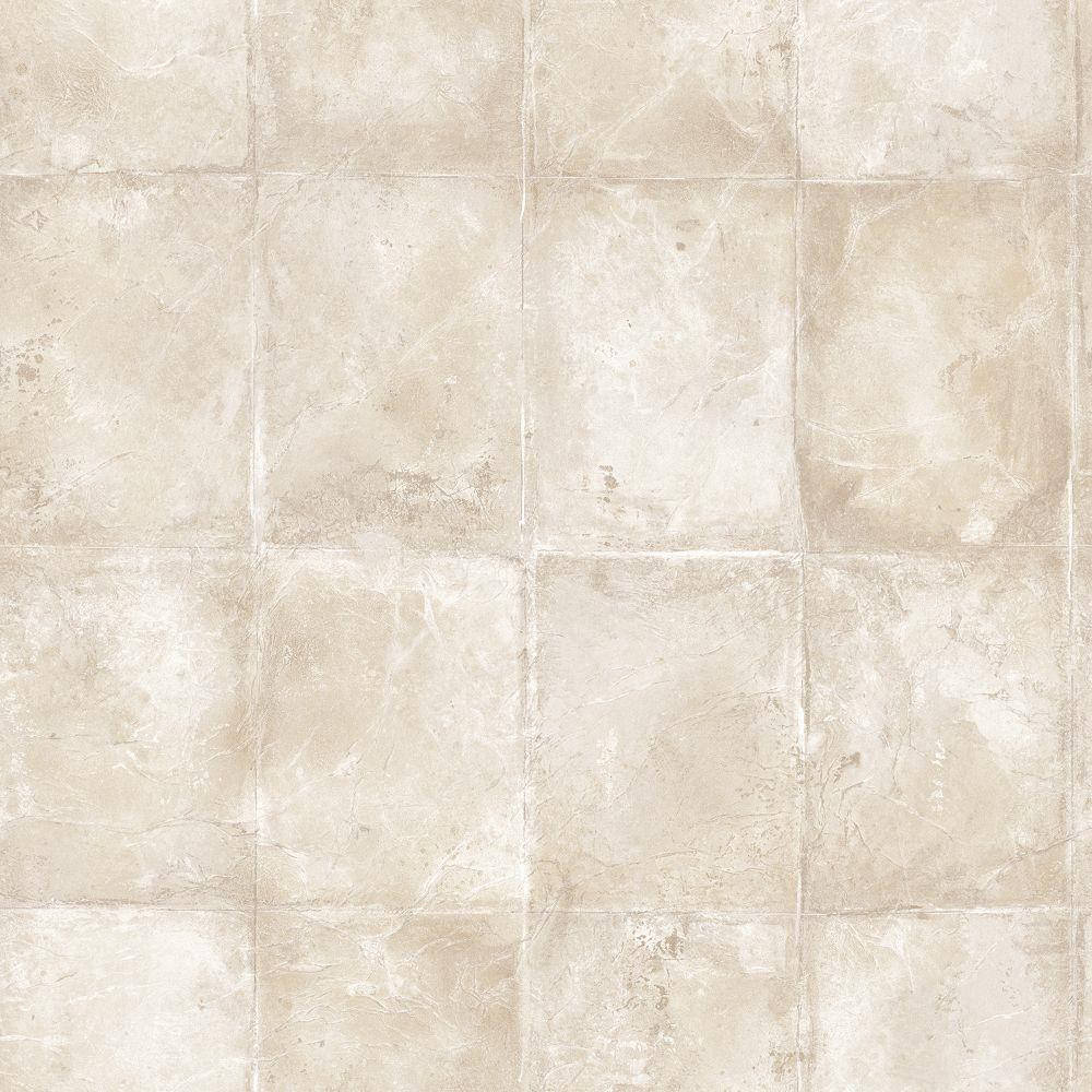 Elegante Roomkleurige Vloerteëls Muurpapier