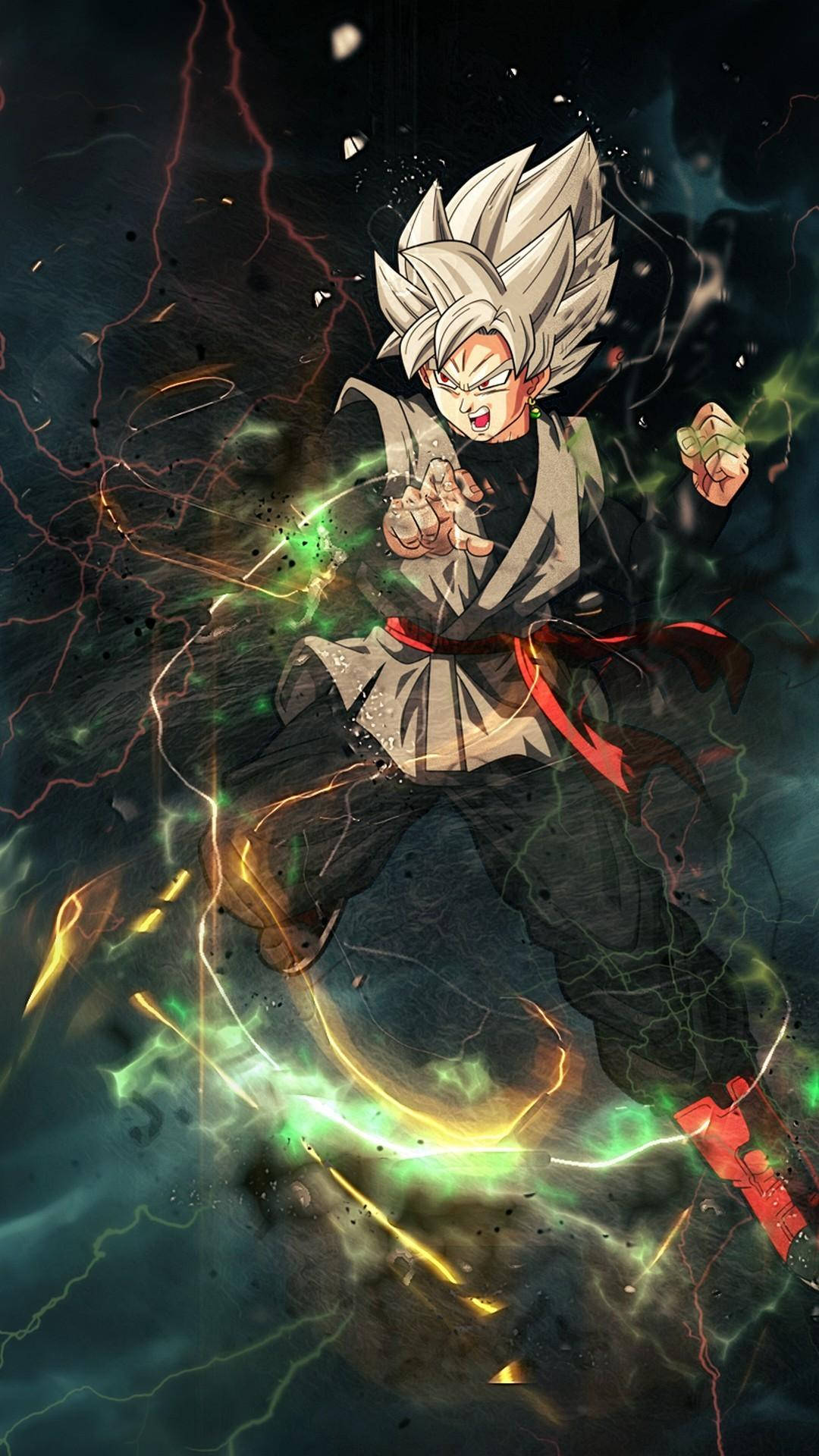 Elektriese Goku Black iPhone Muurpapier