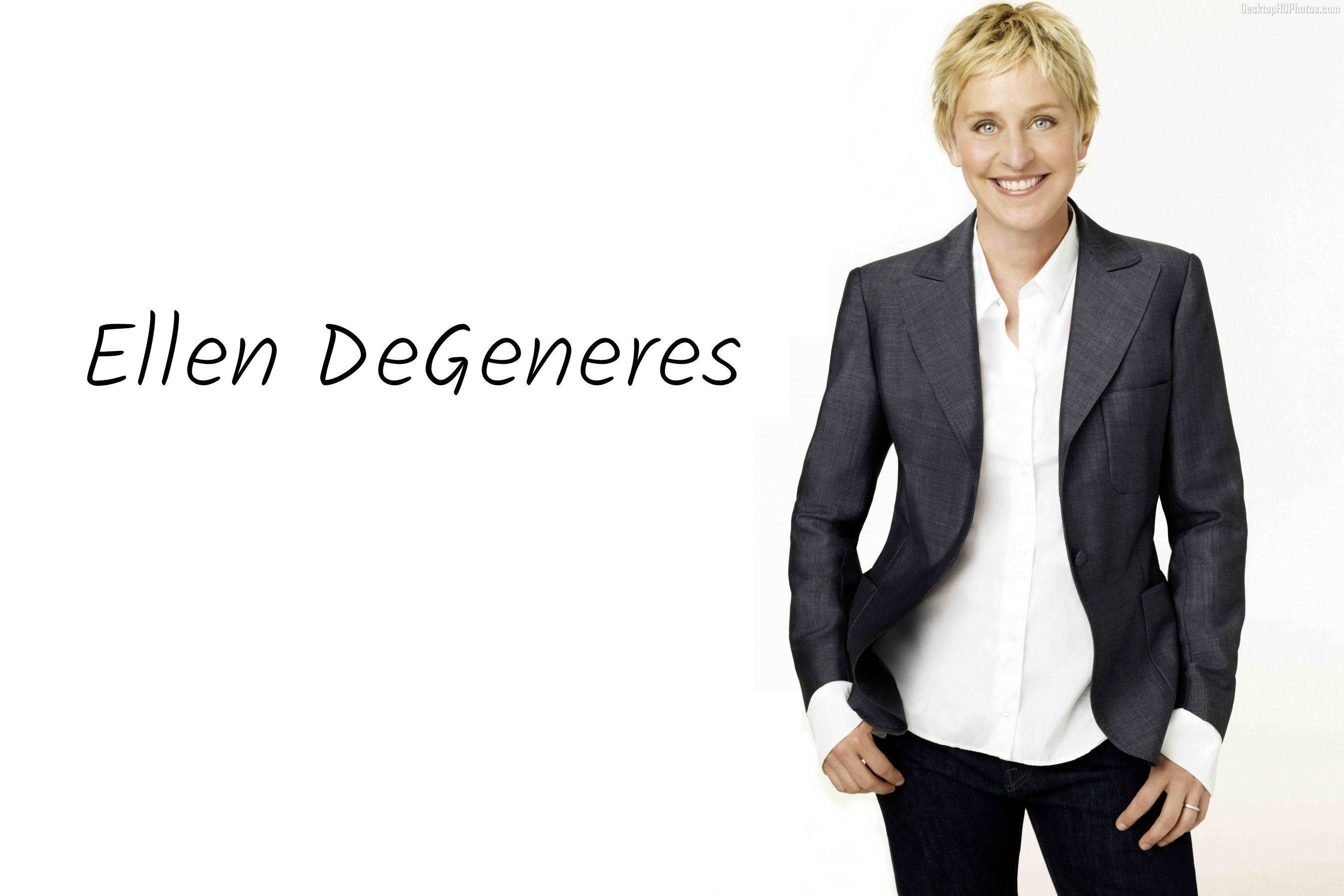 Ellen Degeneres Plakkaat Met Sy Naam Muurpapier