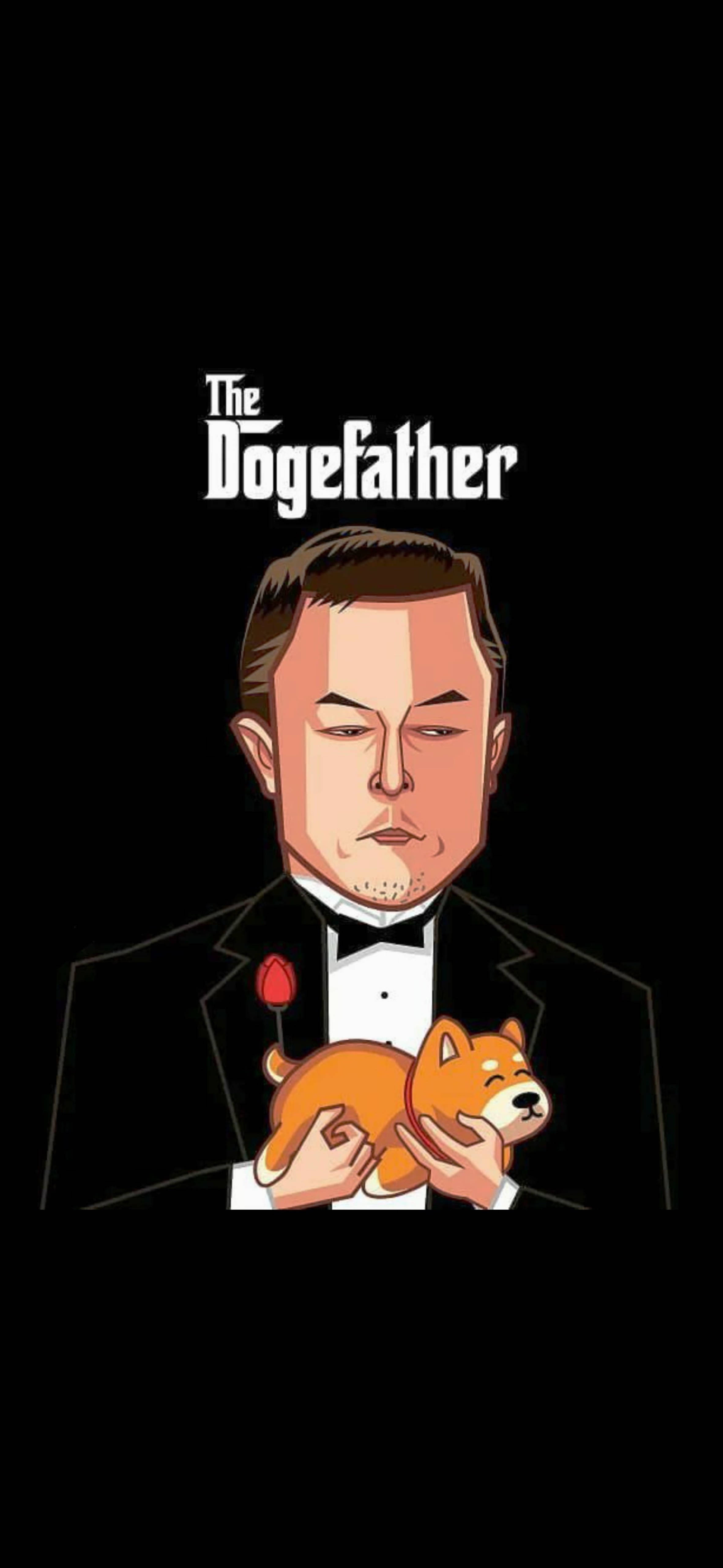 Elon Musk Die Dogevader Muurpapier