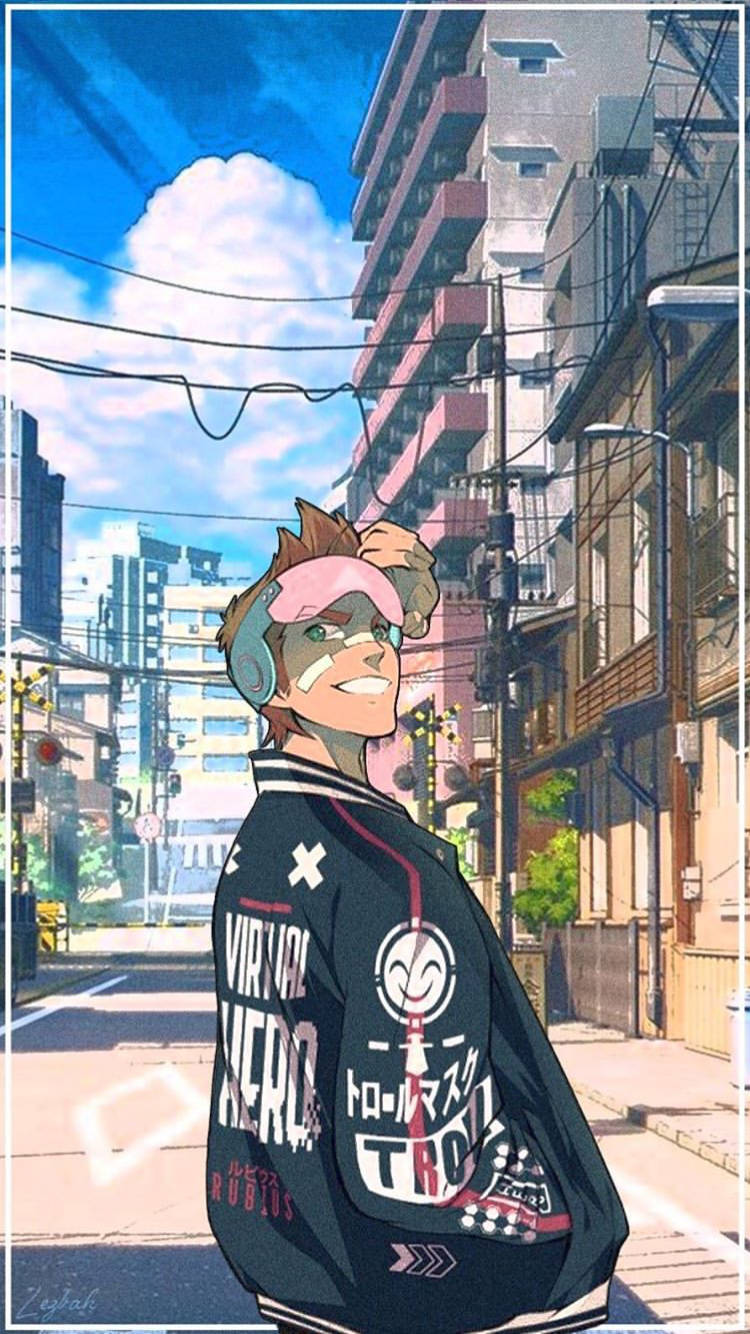 ElrubiusOMG Virtuele Held Anime Muurpapier