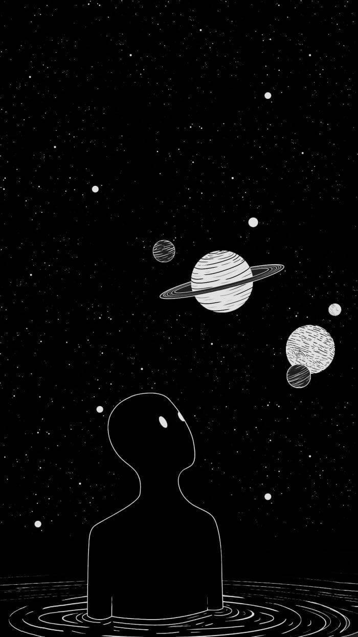 Emo-estetiek met Planete Muurpapier
