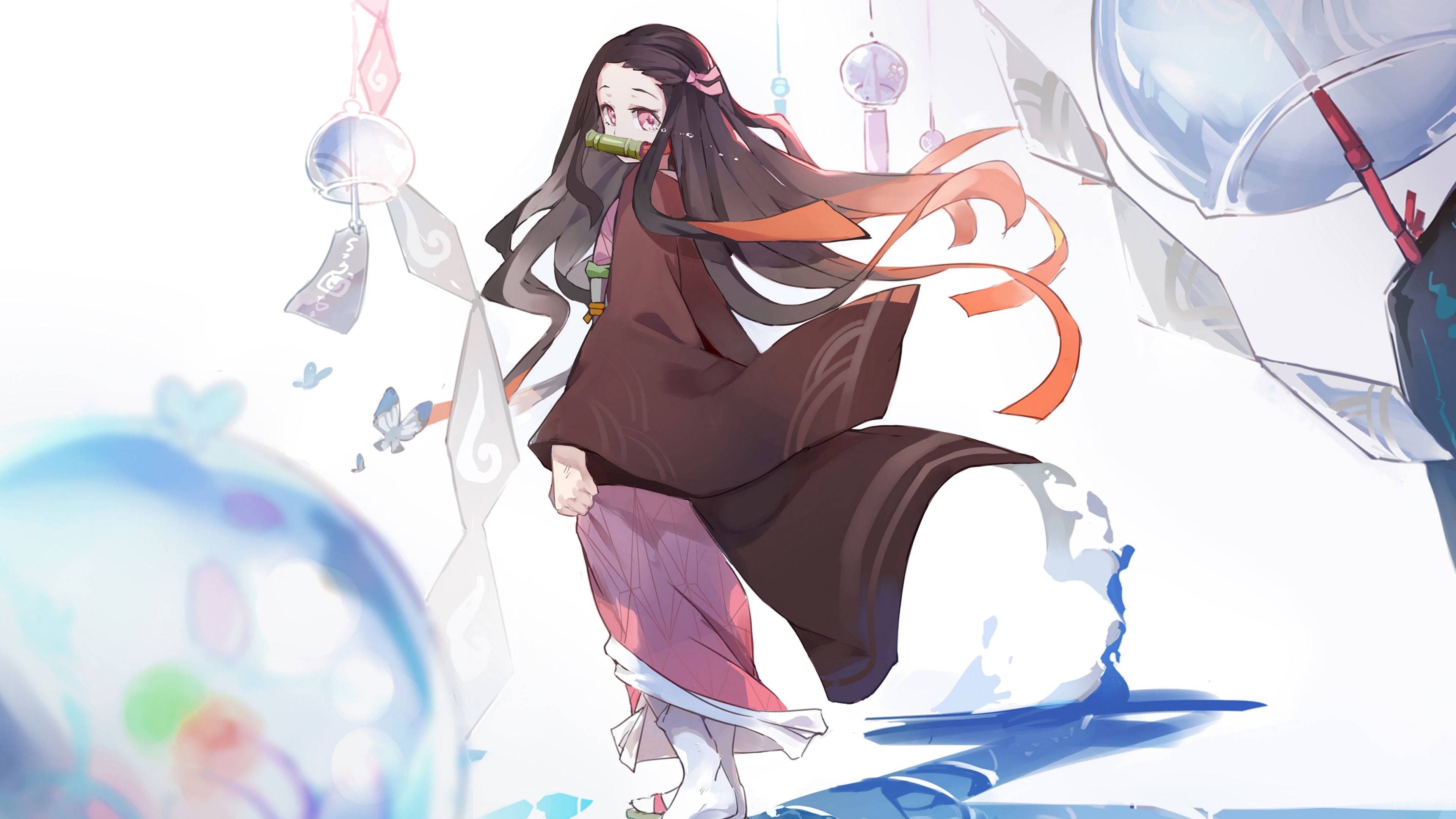 Emosionele Nezuko-estetika Muurpapier