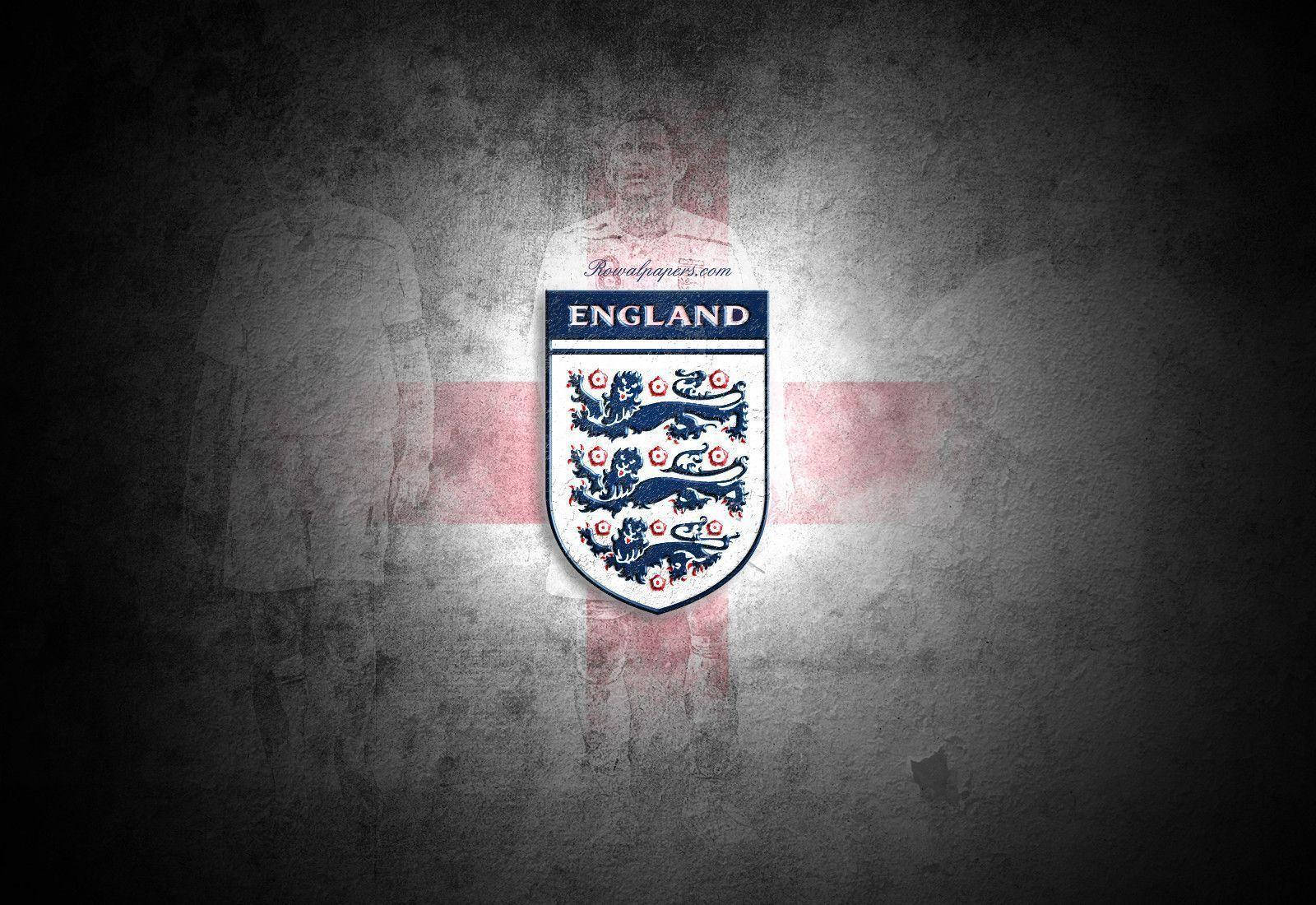 Engeland Sokker Donker Rondom Muurpapier