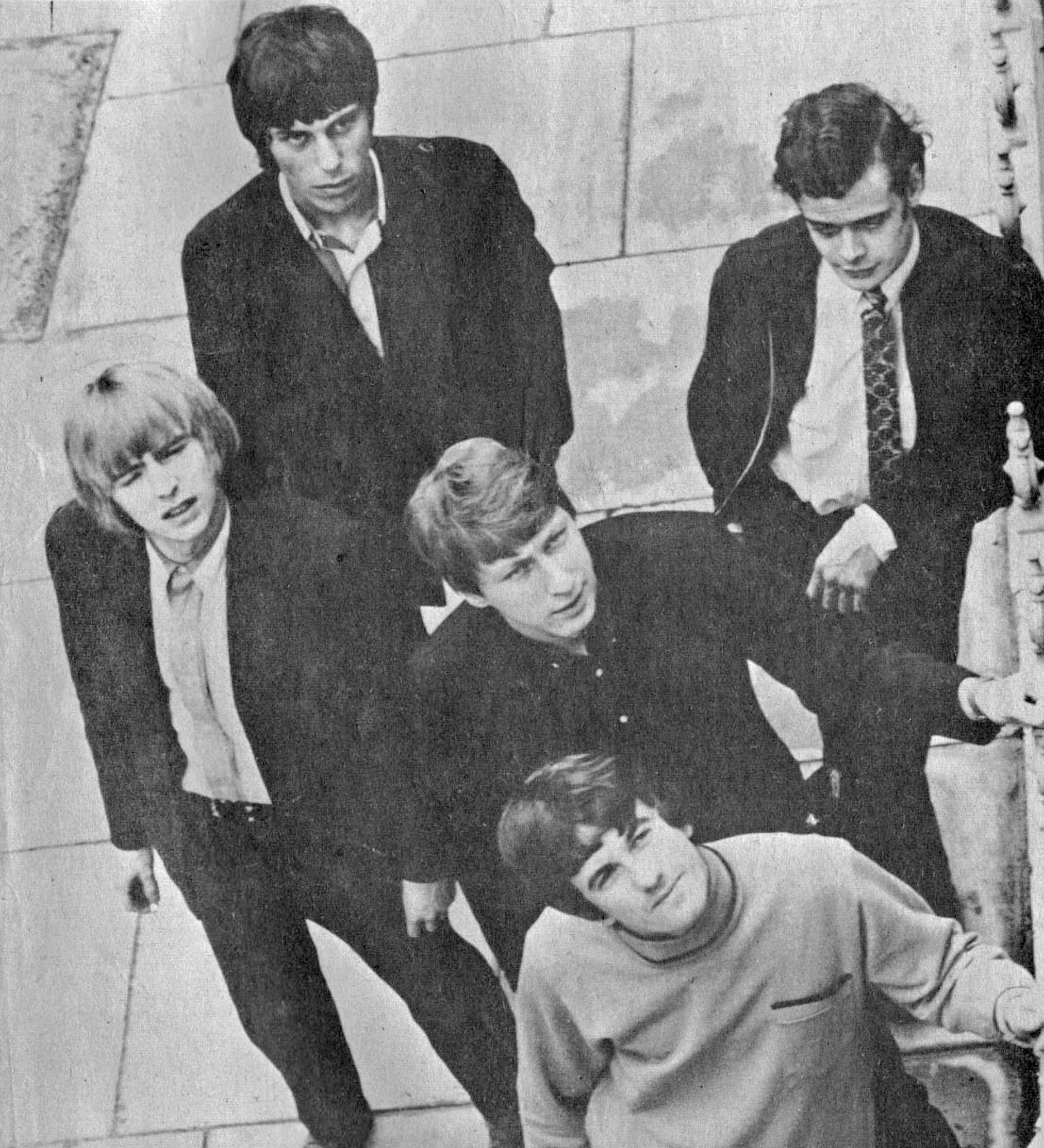 Engelse Rockgroep Yardbirds Bo-aansig Muurpapier